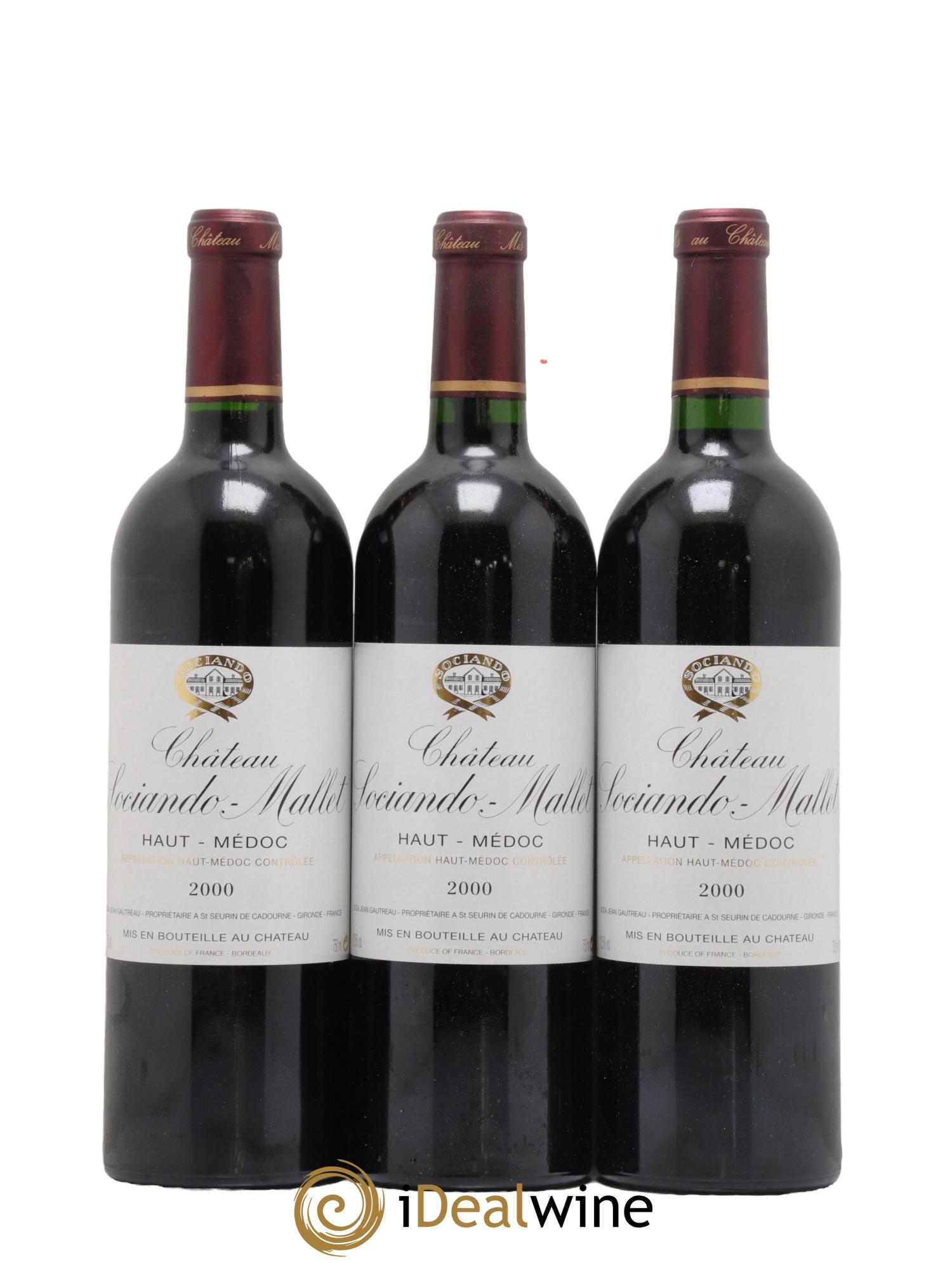 Château Sociando Mallet 2000 - Lot de 12 bouteilles - 4