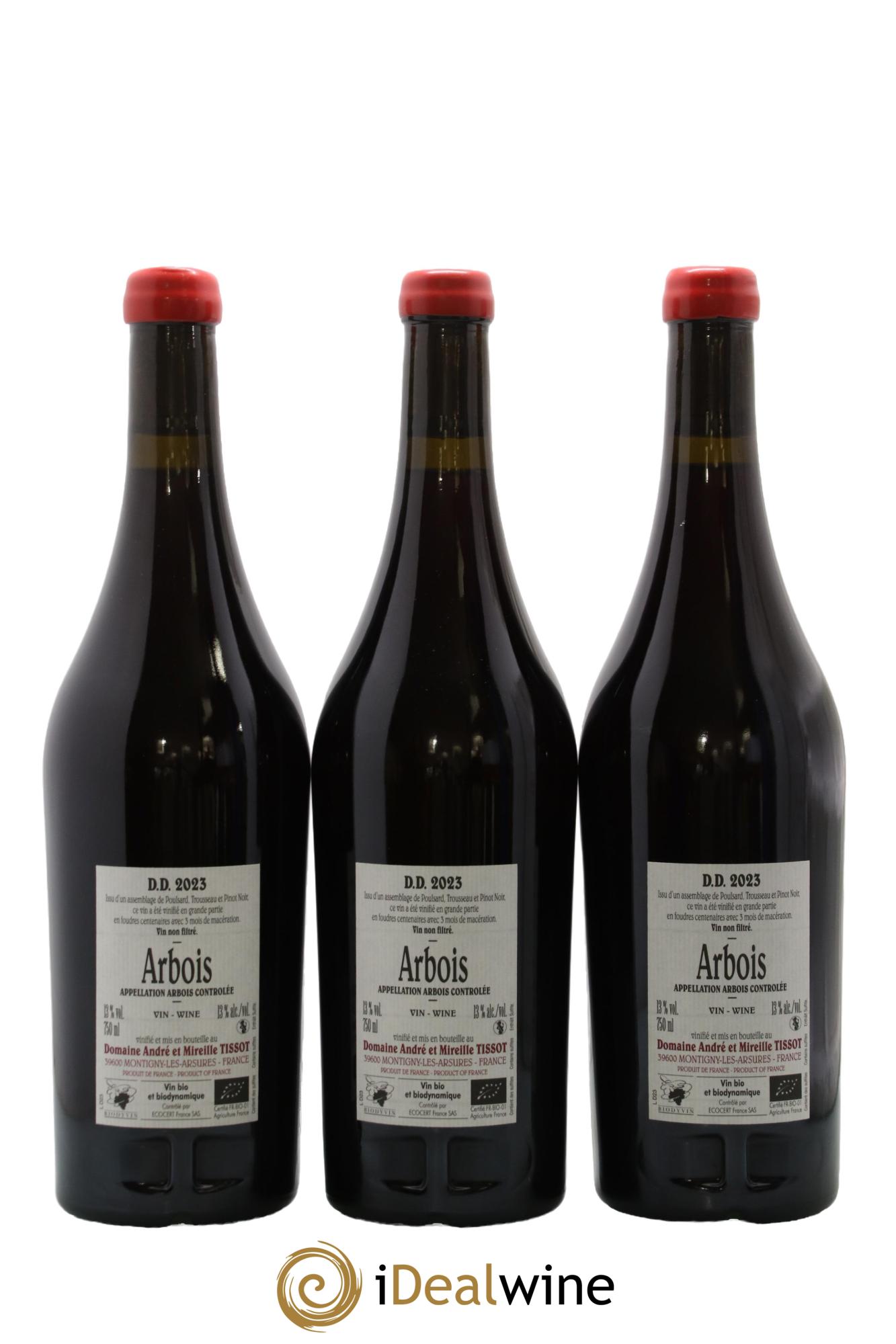 Arbois DD Bénédicte et Stéphane Tissot 2023 - Lotto di 3 bottiglie - 1