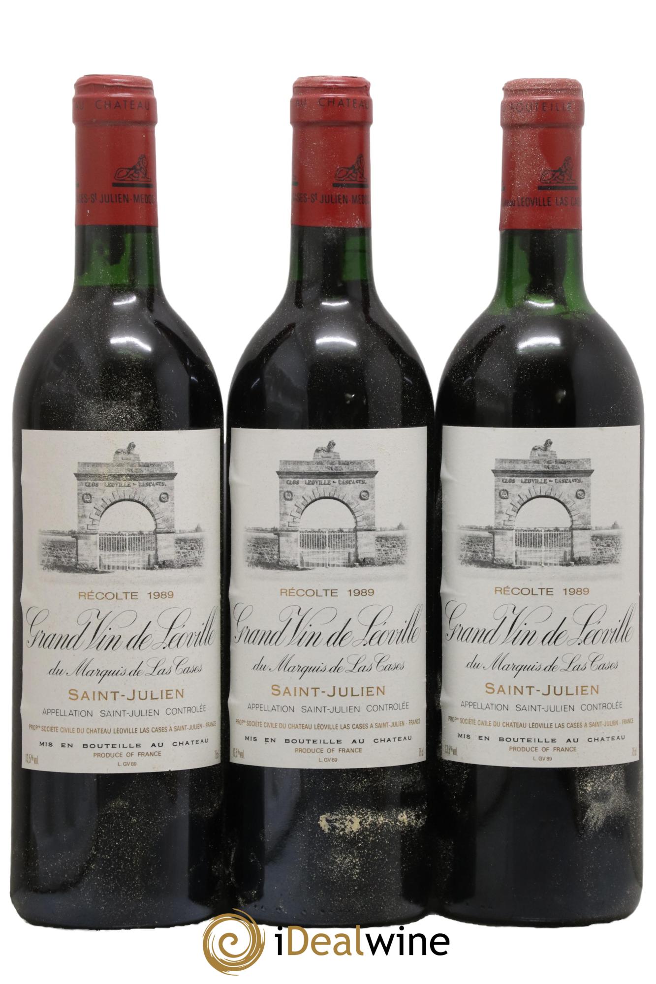Château Léoville Las Cases 2ème Grand Cru Classé 1989 - Lot of 3 bottles - 0