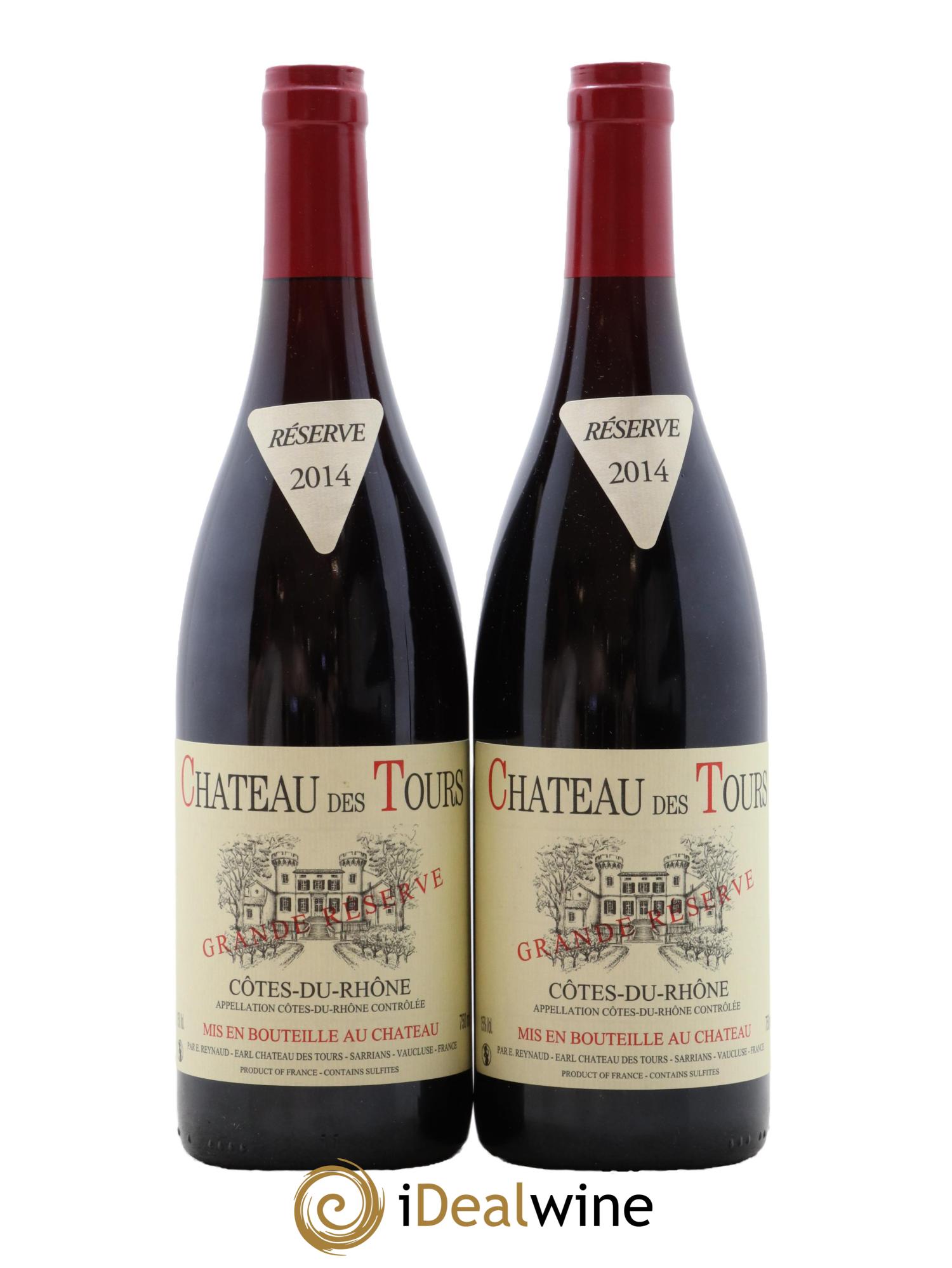 Côtes-du-Rhône Château des Tours Grande Réserve Emmanuel Reynaud 2014 - Lot de 2 bouteilles - 0