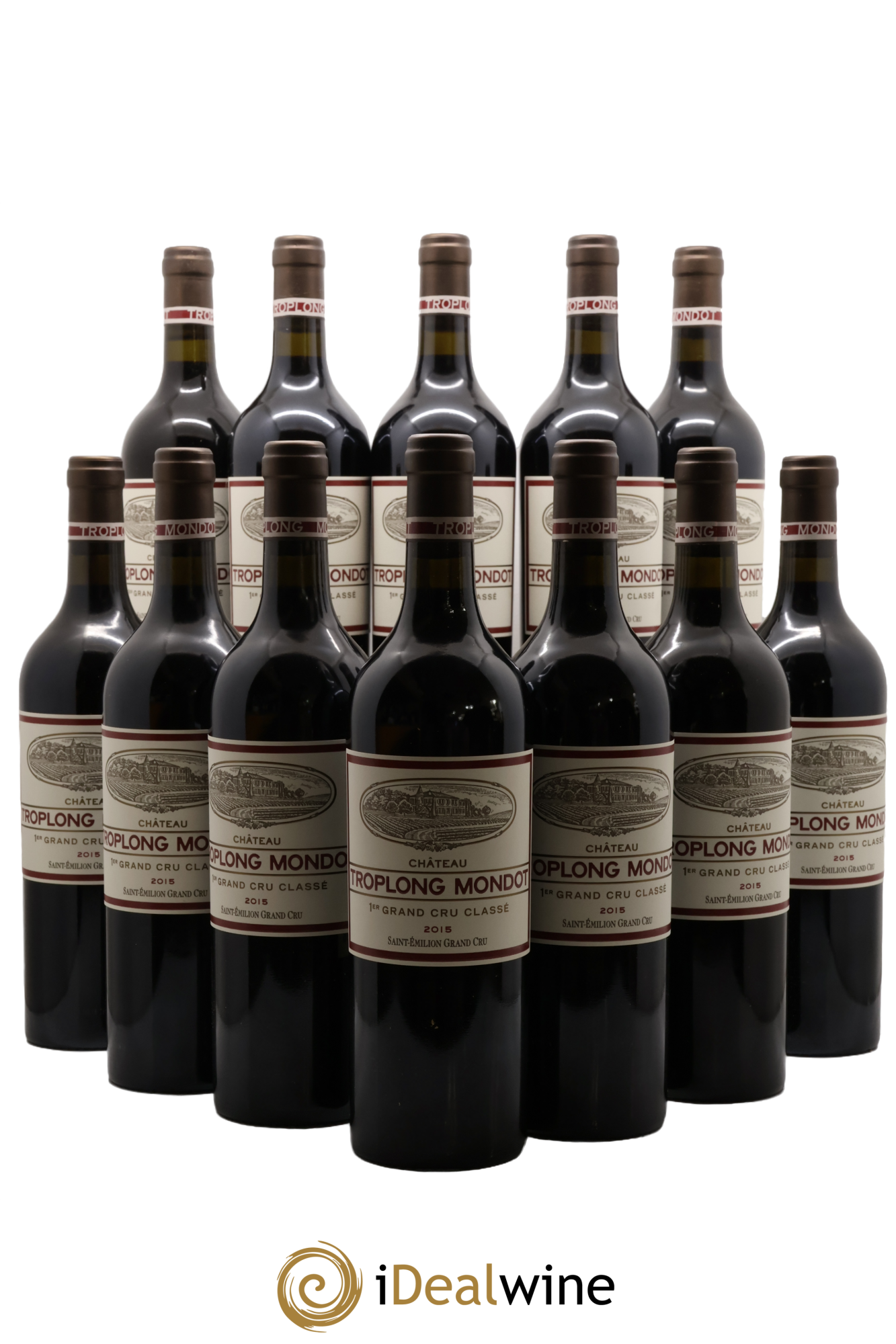 Château Troplong Mondot 1er Grand Cru Classé B 2015 - Posten von 12 Flaschen - 0