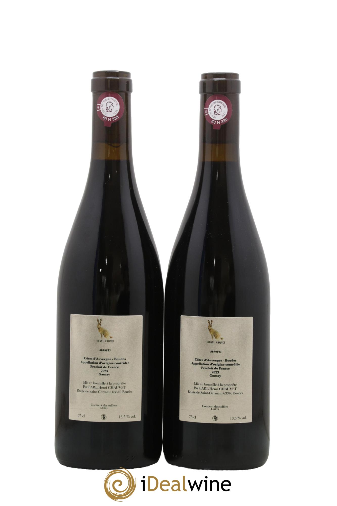 Côtes d'Auvergne AOP Abrupts Henri Chauvet 2023 - Lotto di 2 bottiglie - 1