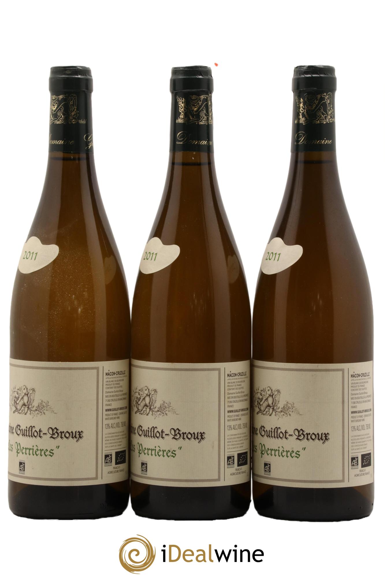 Mâcon-Cruzille Les Perrières Guillot-Broux (Domaine) 2011 - Lot de 3 bouteilles - 1