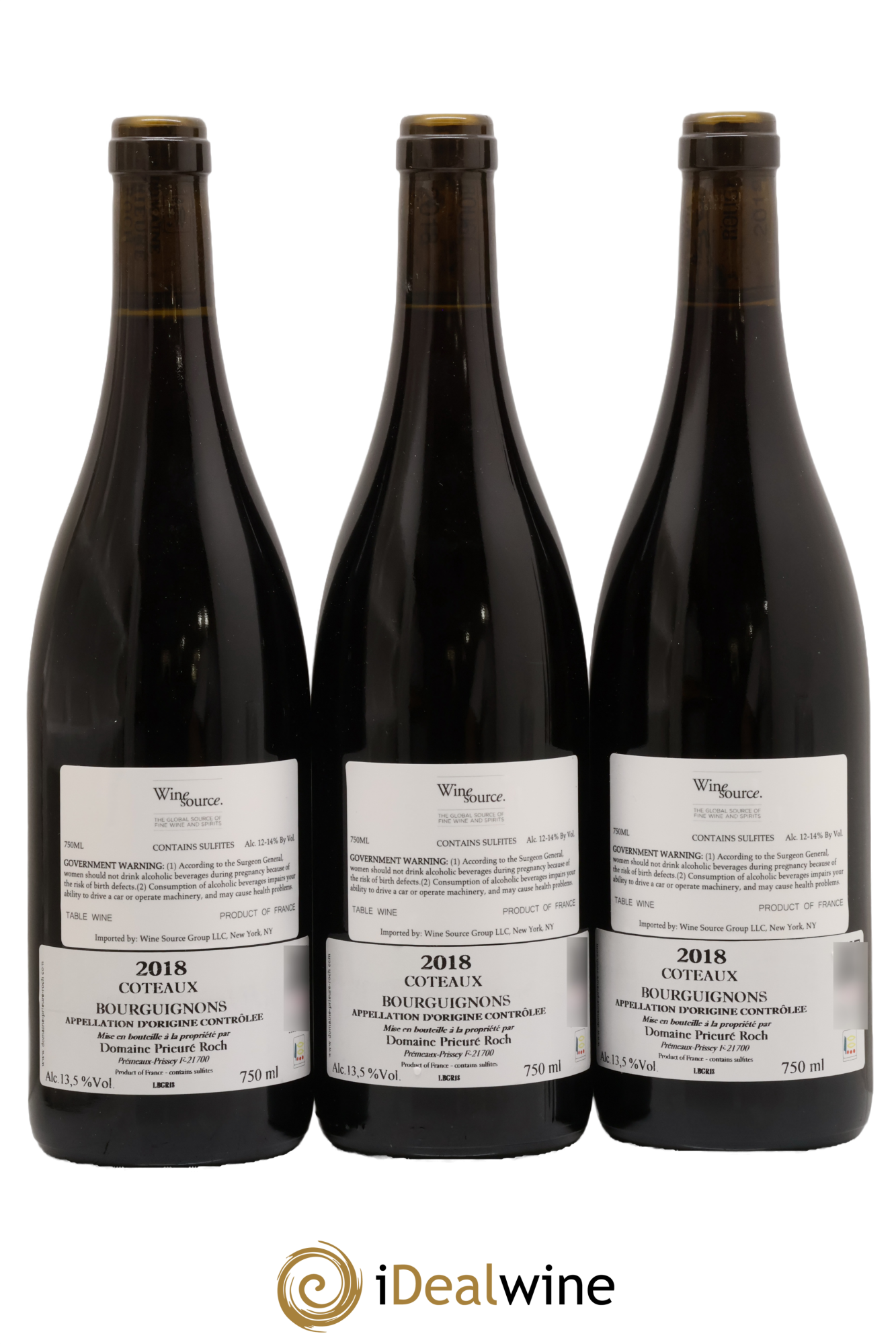 Coteaux Bourguignons Prieuré Roch 2018 - Posten von 3 Flaschen - 1