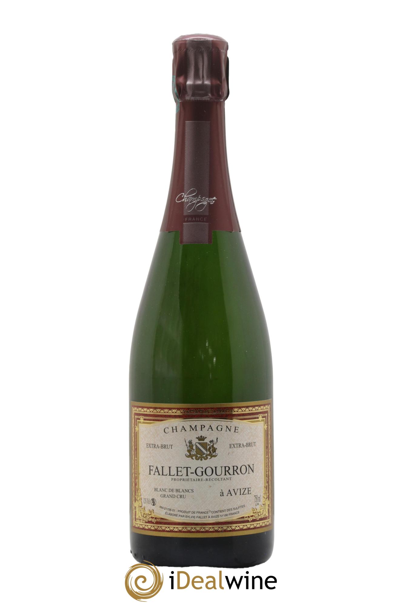 Champagne Extra Brut Blanc de Blancs Grand Cru Fallet Gourron - Lot de 1 bouteille - 0