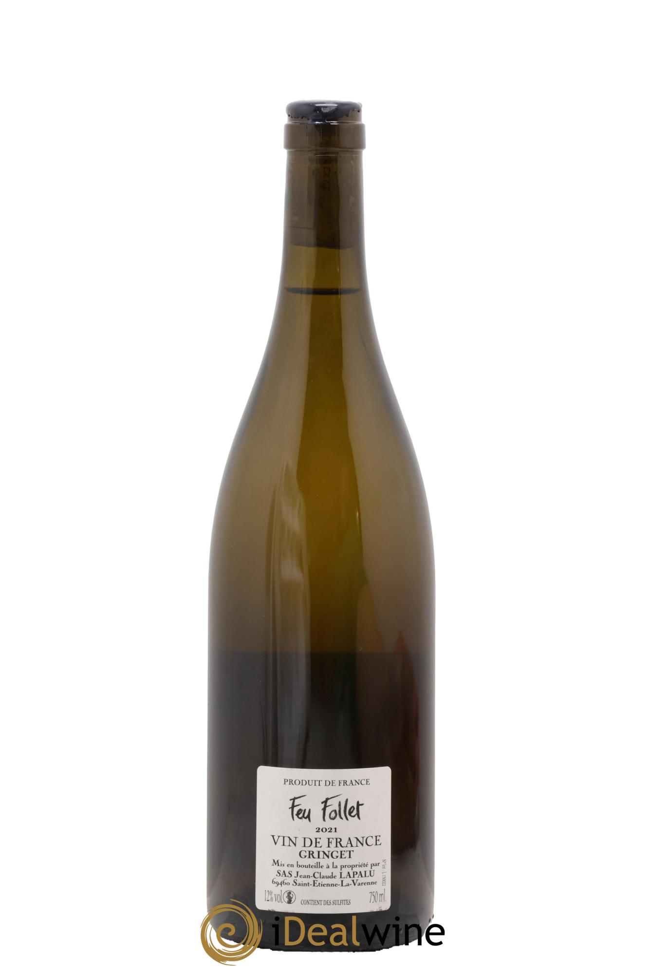 Vin de France Feu Follet Gringet Jean-Claude Lapalu 2021 - Lotto di 1 bottiglia - 1