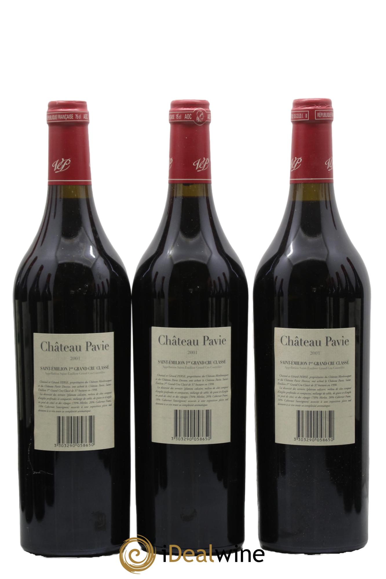 Château Pavie 1er Grand Cru Classé A 2001 - Posten von 12 Flaschen - 2