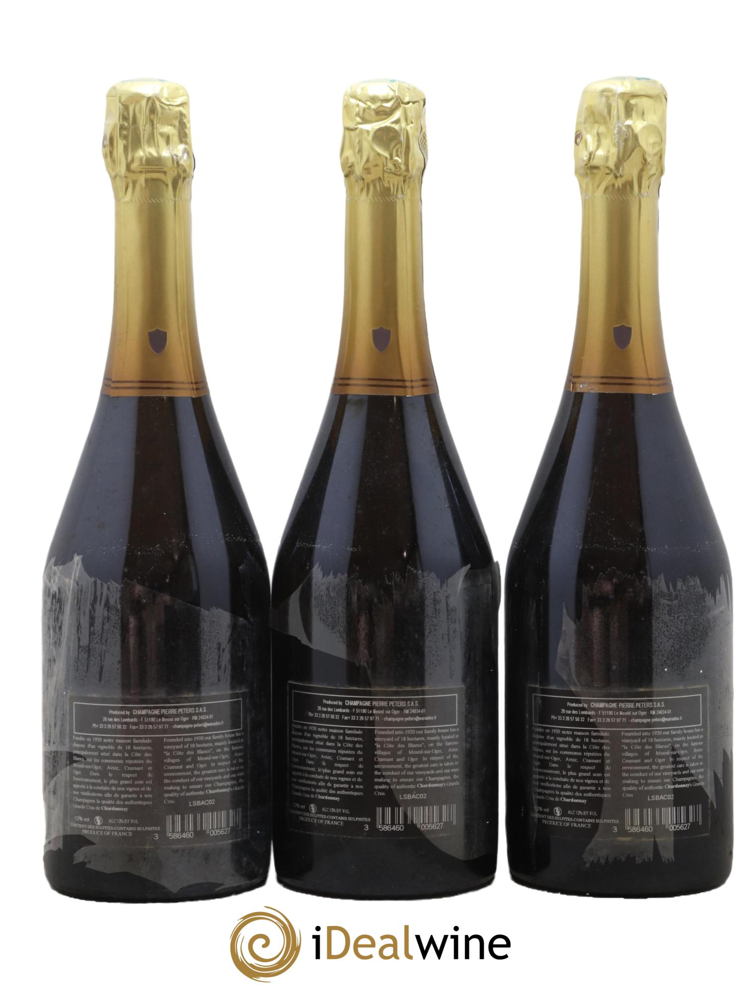 Cuvée Spéciale les Chétillons Blanc de Blancs Brut Pierre Péters 2002 - Lotto di 3 bottiglie - 1