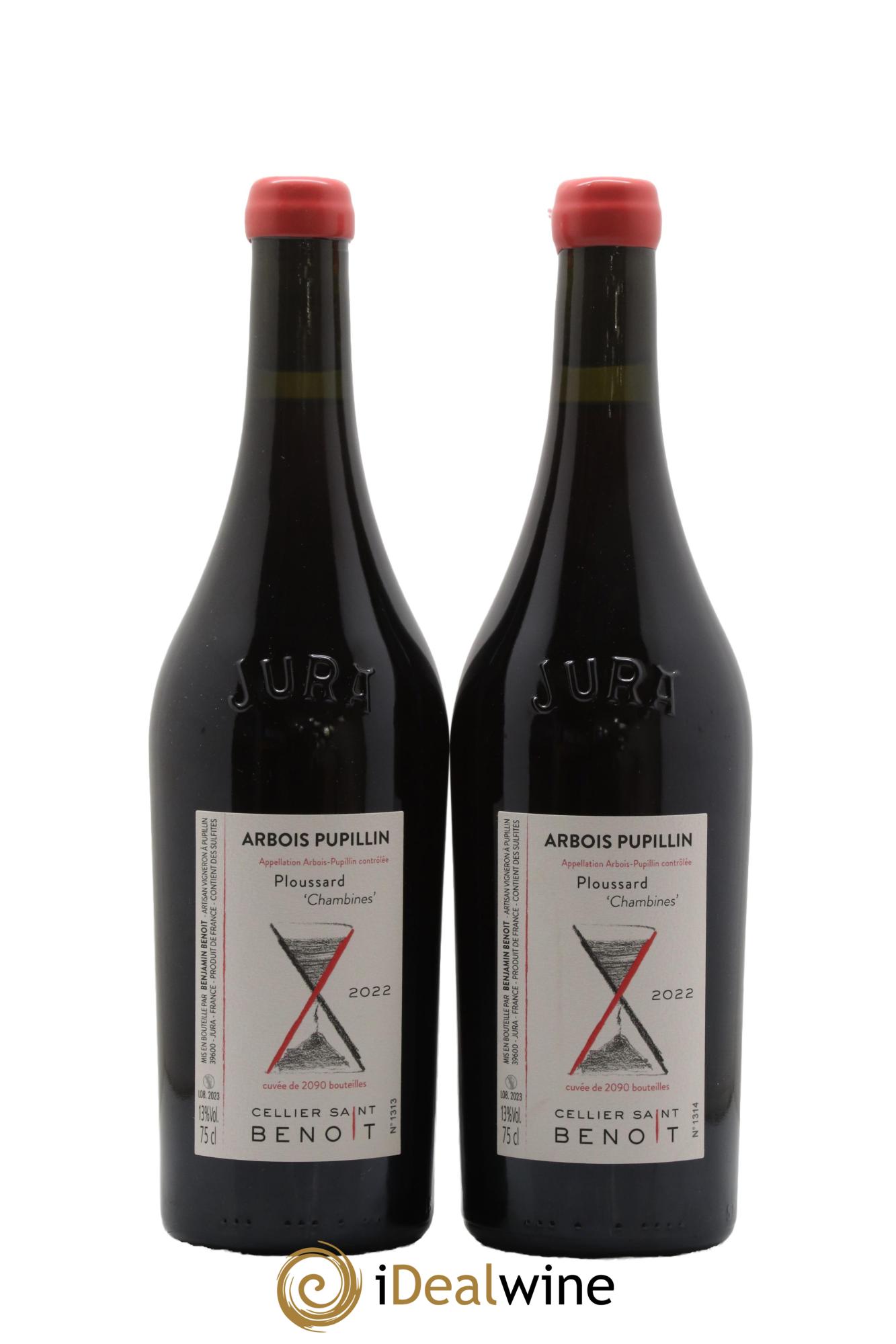 Arbois Pupillin Ploussard Chambines Cellier Saint Benoît 2022 - Lot of 2 bottles - 0