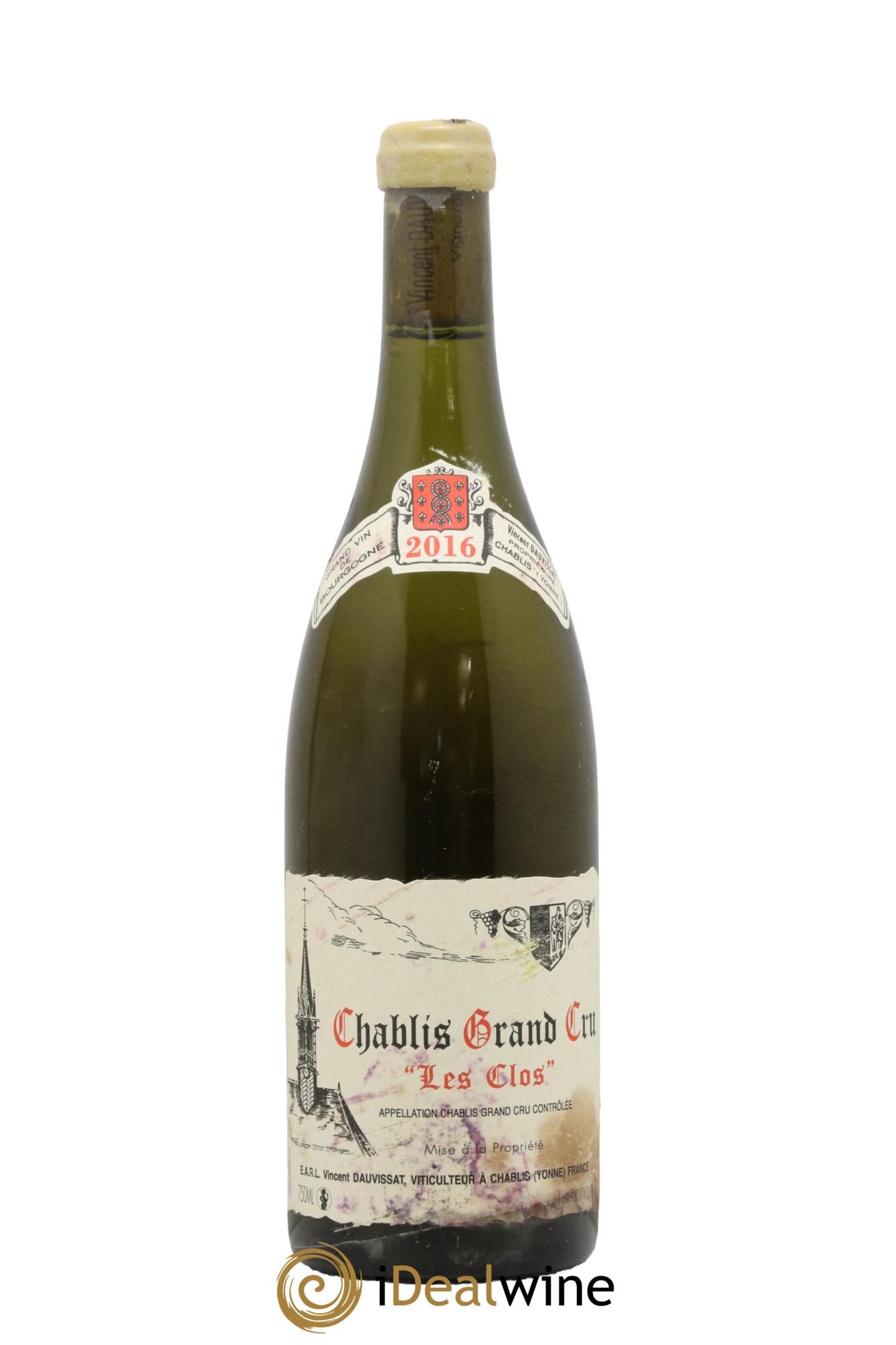 Chablis Grand Cru Les Clos Vincent Dauvissat (Domaine) 2016 - Lot of 1 bottle - 0