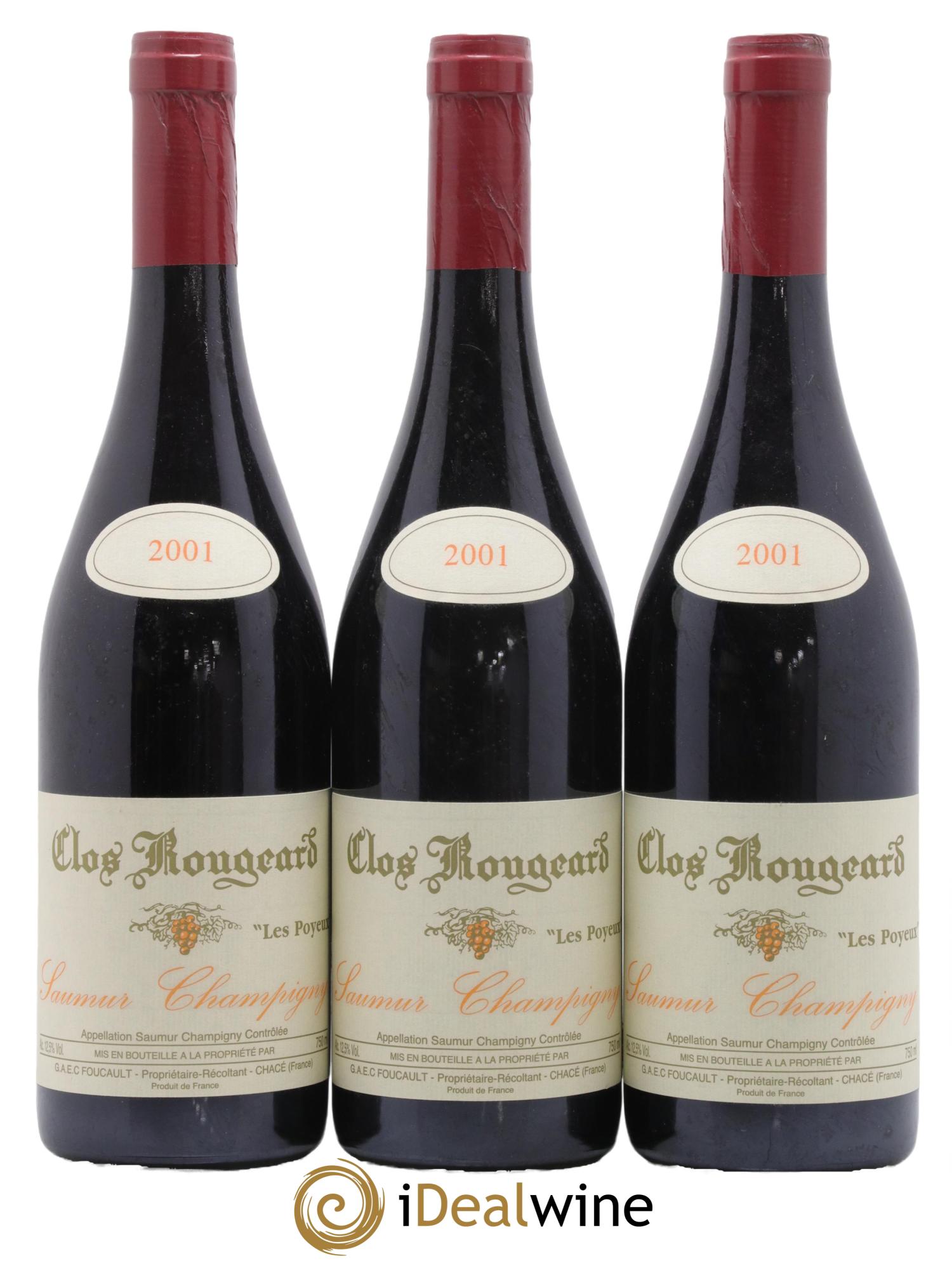 Saumur-Champigny Les Poyeux Clos Rougeard 2001 - Lot de 3 bouteilles - 0