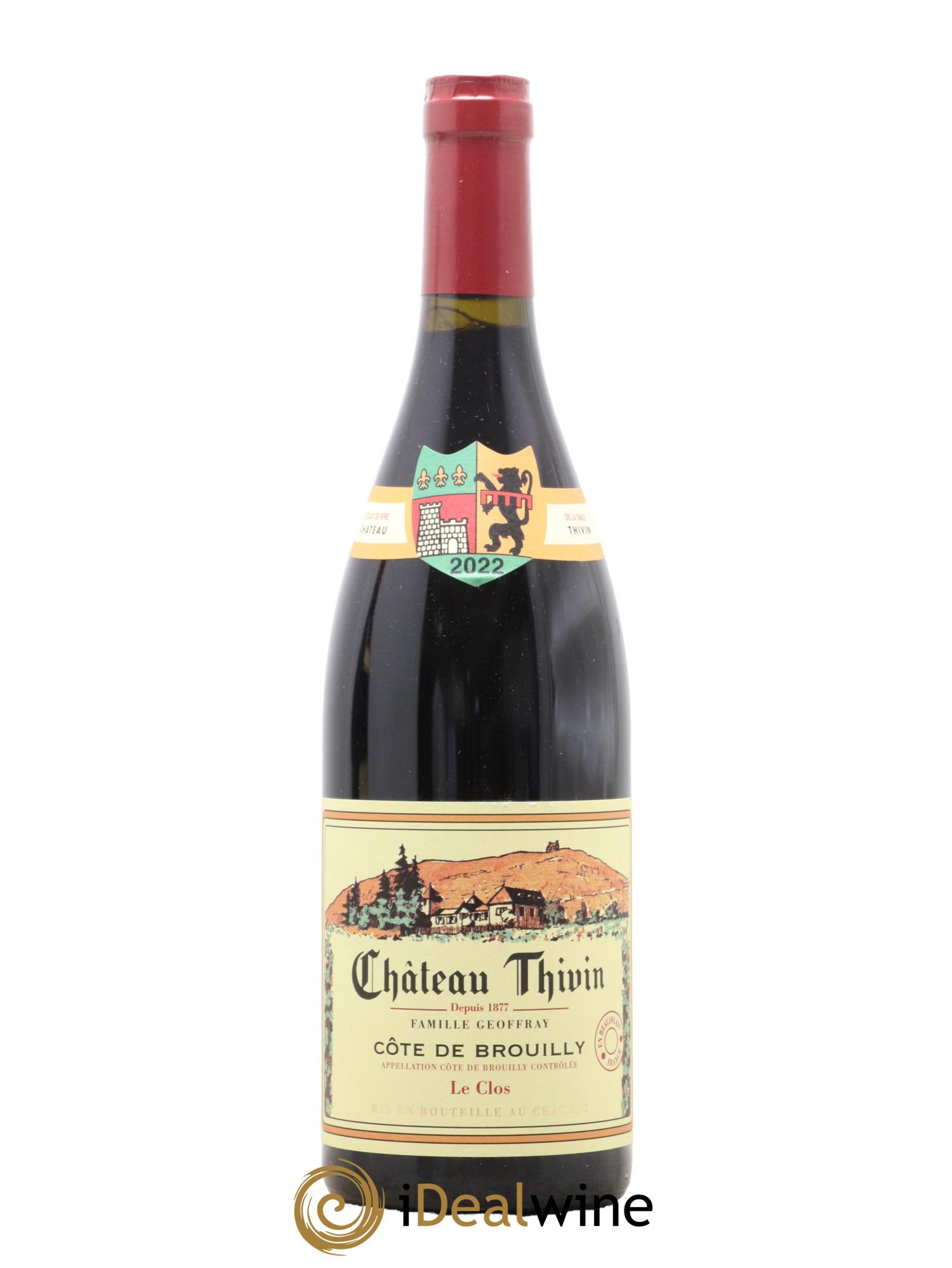 Côte de Brouilly Le Clos Château Thivin 2022 - Lot de 1 bouteille - 0
