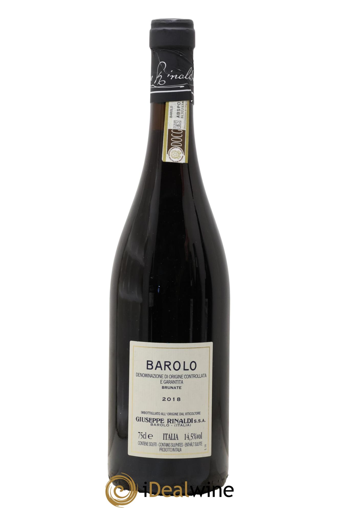 Barolo DOCG Brunate Giuseppe Rinaldi 2018 - Lot de 1 bouteille - 1