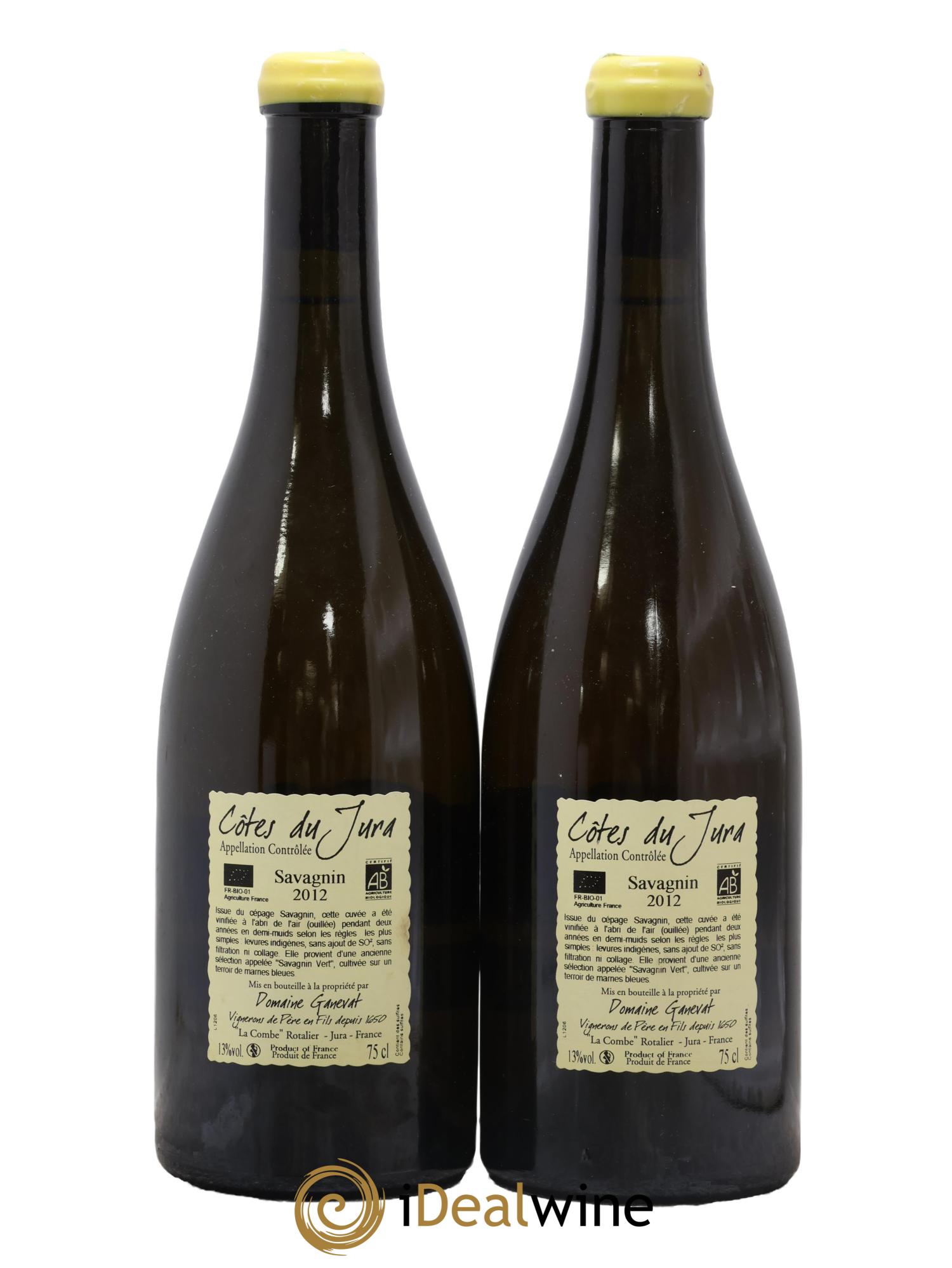 Côtes du Jura Les Chalasses Marnes Bleues Jean-François Ganevat (Domaine) 2012 - Lot of 2 bottles - 1