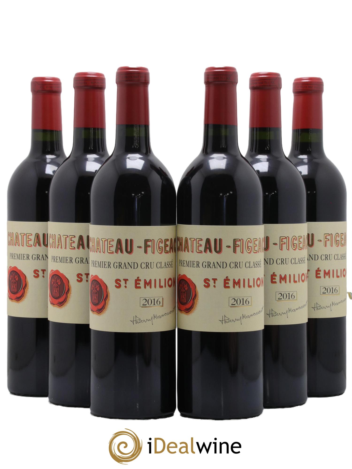 Château Figeac 1er Grand Cru Classé A 2016 - Lot de 6 bouteilles - 0