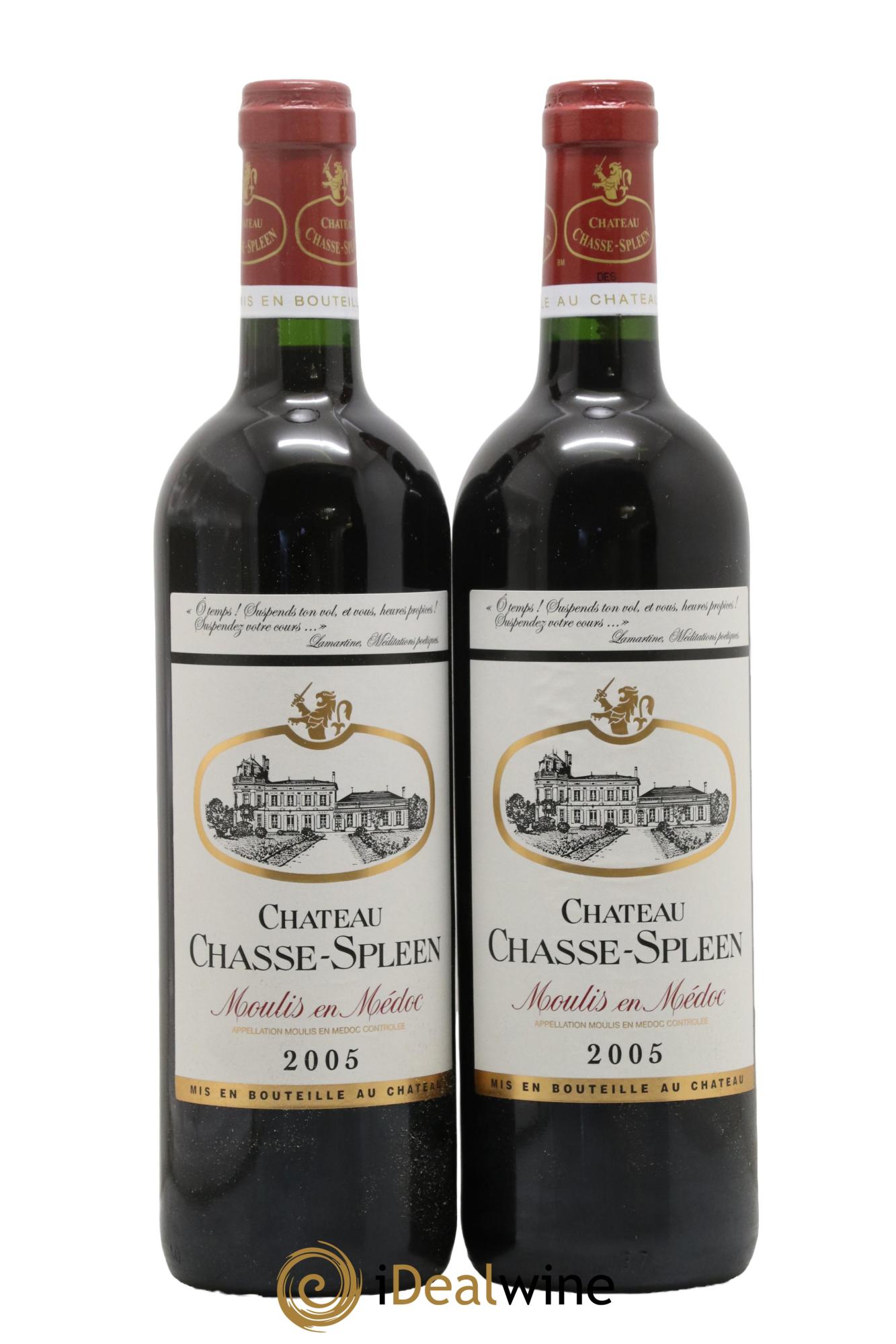Château Chasse Spleen 2005 - Lotto di 2 bottiglie - 0