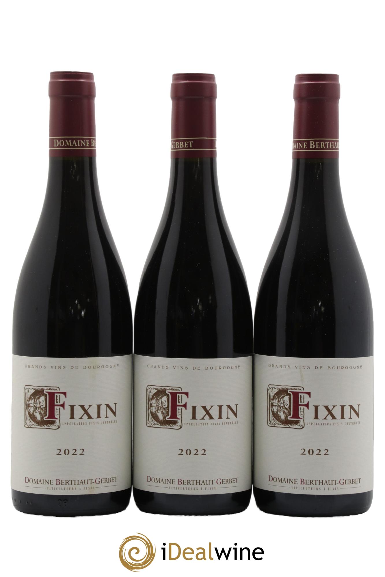 Fixin Berthaut Gerbet (Domaine) 2022 - Lot de 3 bouteilles - 0