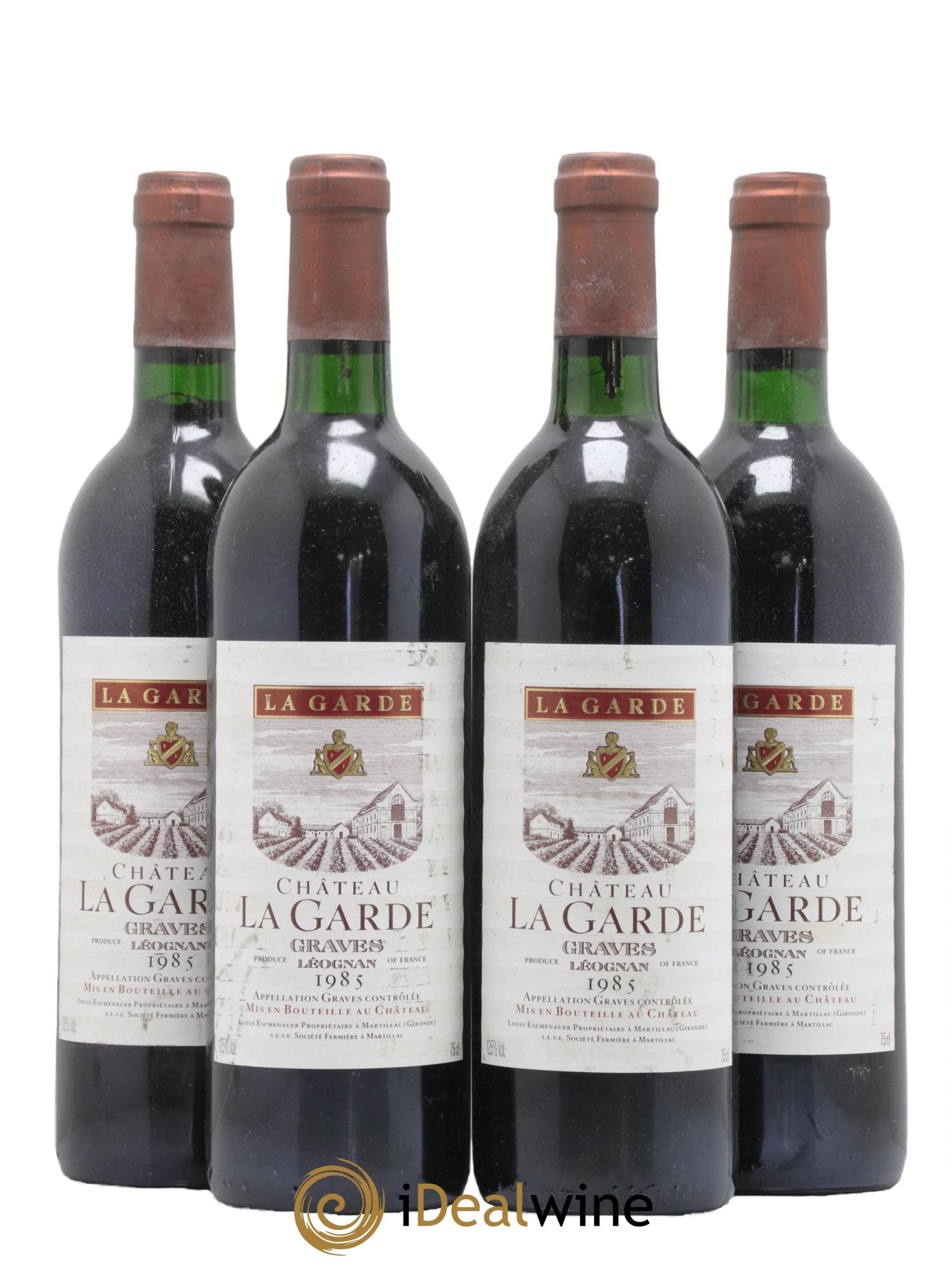 Château la Garde 1985 - Lot de 4 bouteilles - 0