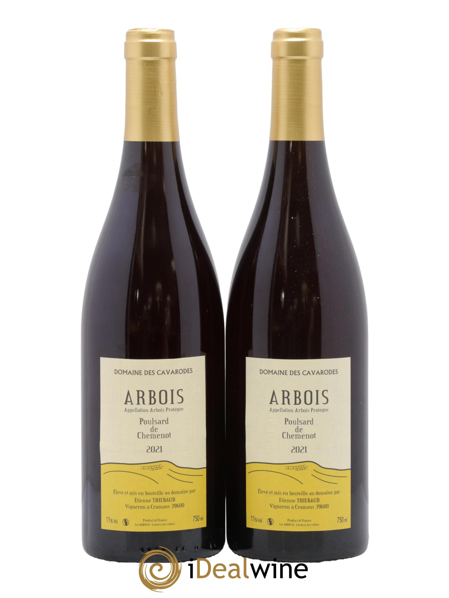 Arbois Poulsard de Chemenot Cavarodes (Domaine des) - Etienne Thiébaud 2021 - Lot de 2 bouteilles - 0