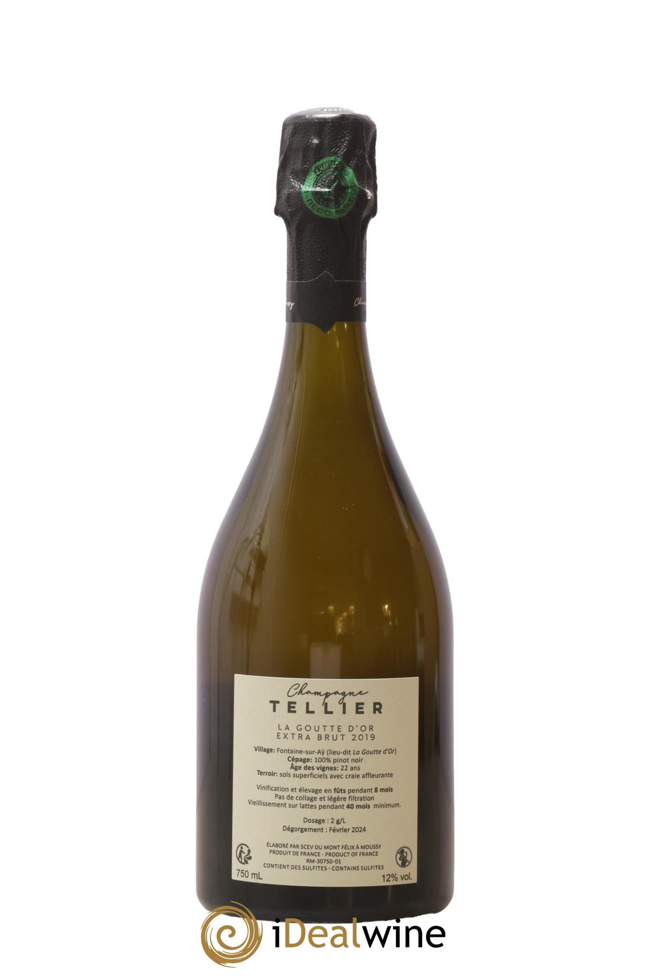 La Goutte d'Or Extra-Brut Tellier 2019 - Lot of 1 bottle - 1