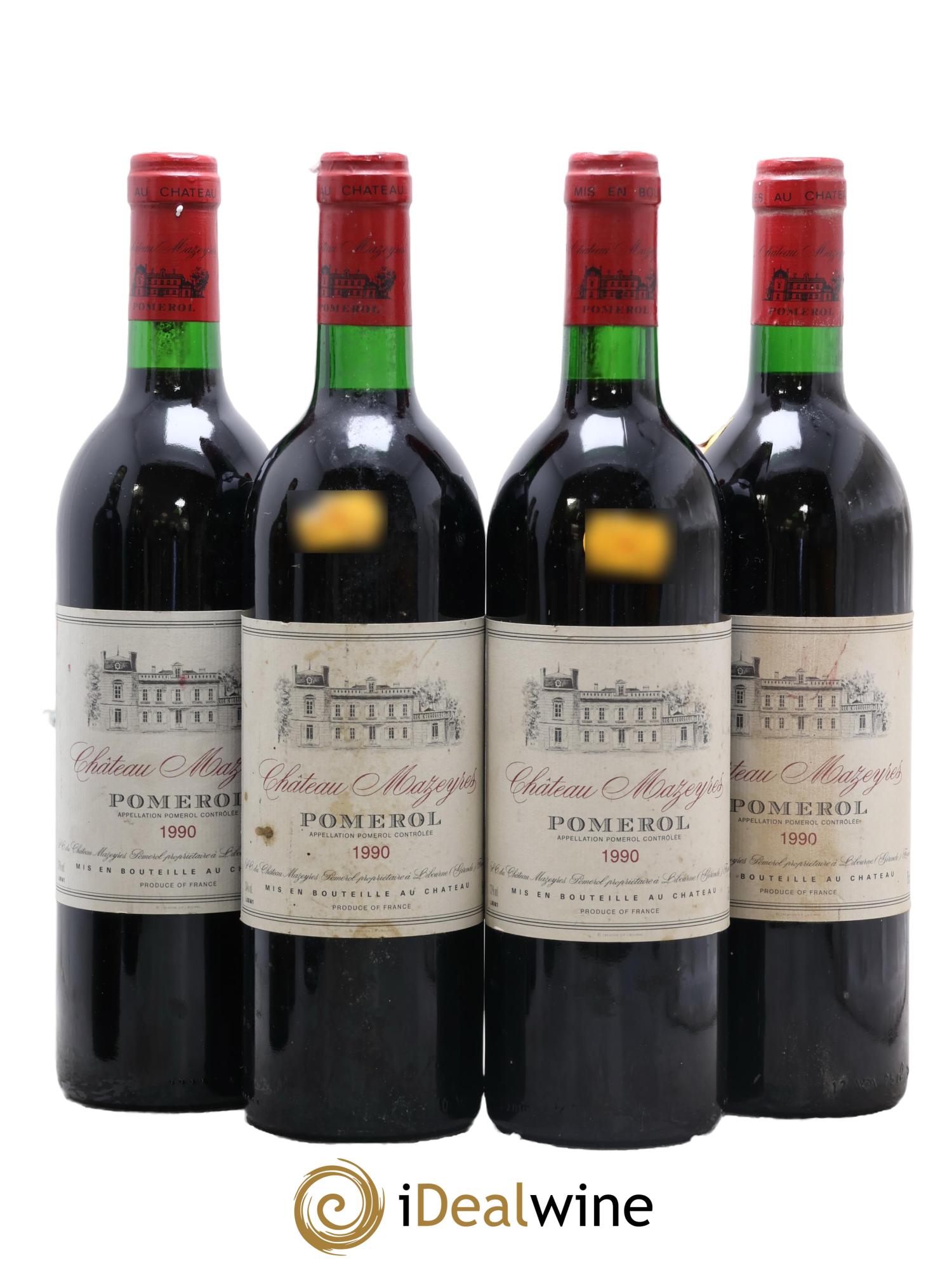 Château Mazeyres 1990 - Lot de 4 bouteilles - 0