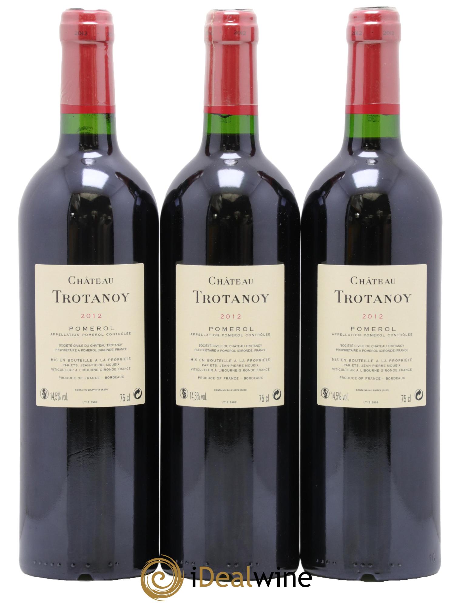 Château Trotanoy 2012 - Lot de 3 bouteilles - 1