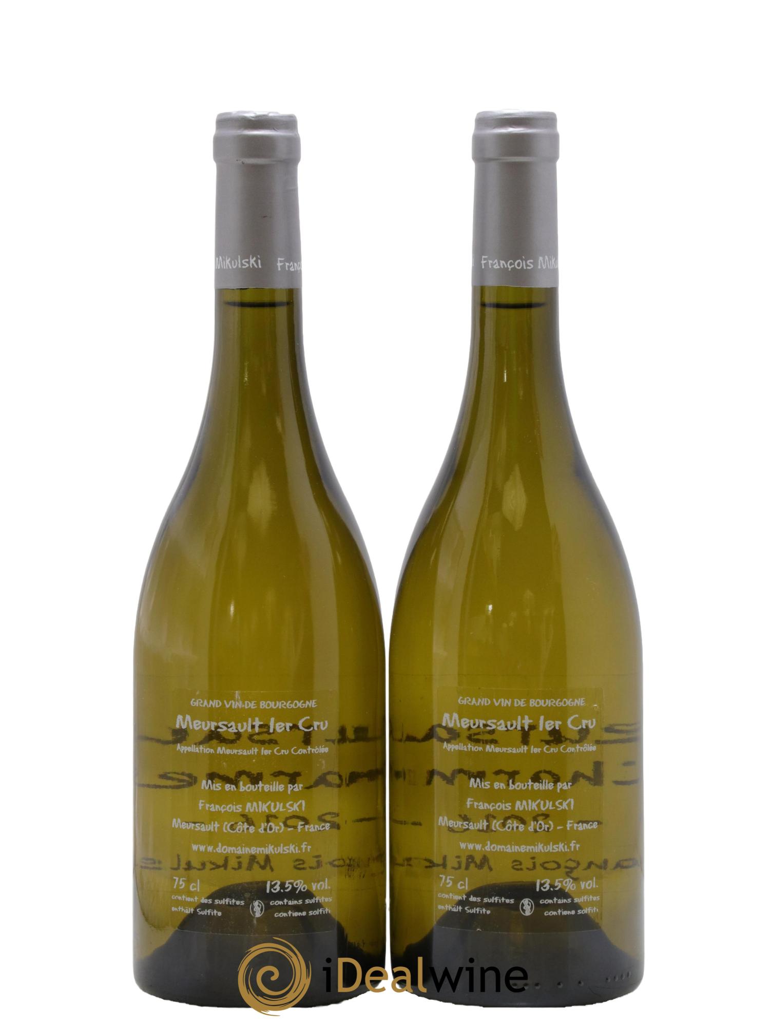 Meursault 1er Cru Charmes François Mikulski 2016 - Lotto di 2 bottiglie - 1