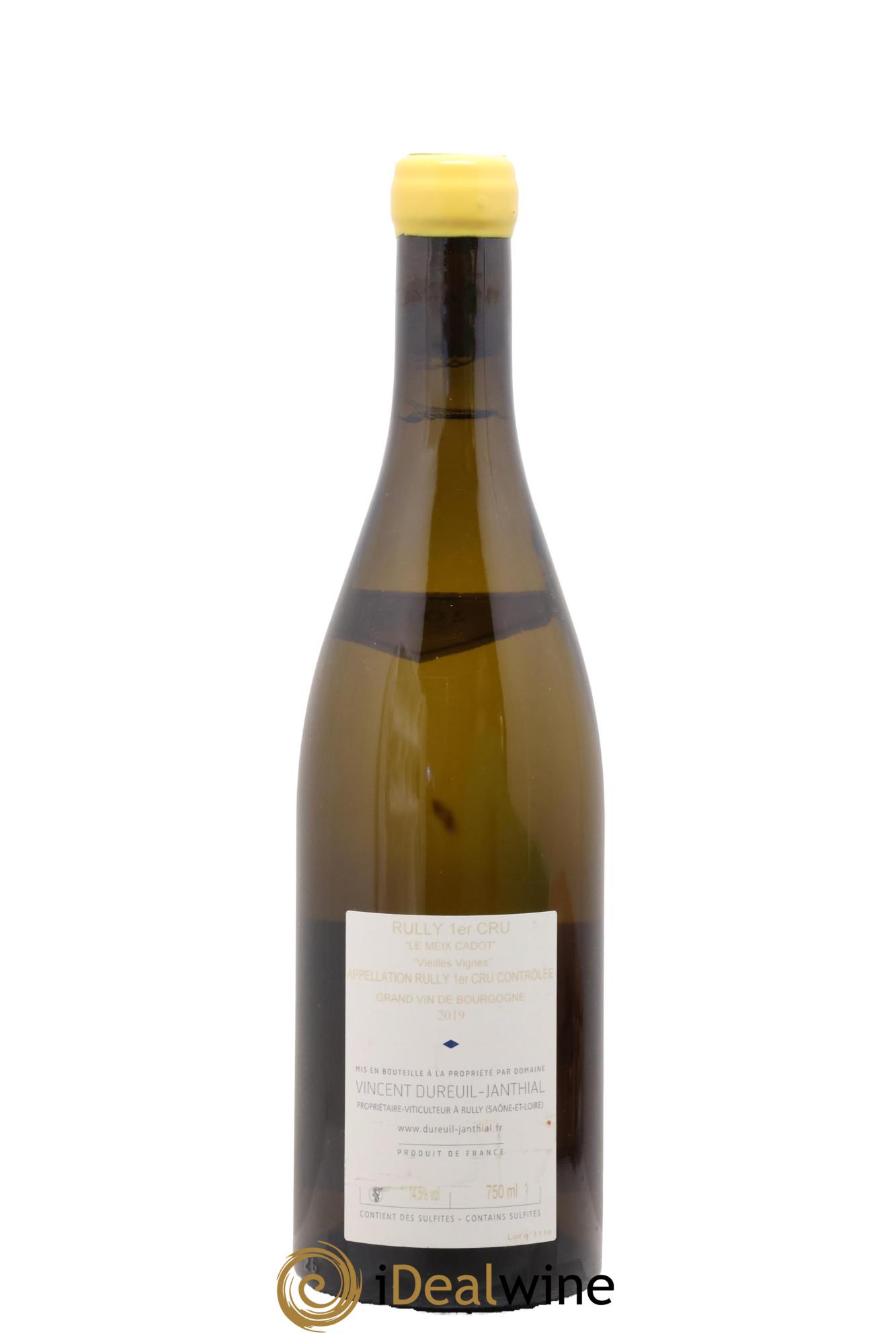 Rully 1er Cru Le Meix Cadot Vieilles Vignes Vincent Dureuil-Janthial 2019 - Posten von 1 Flasche - 1