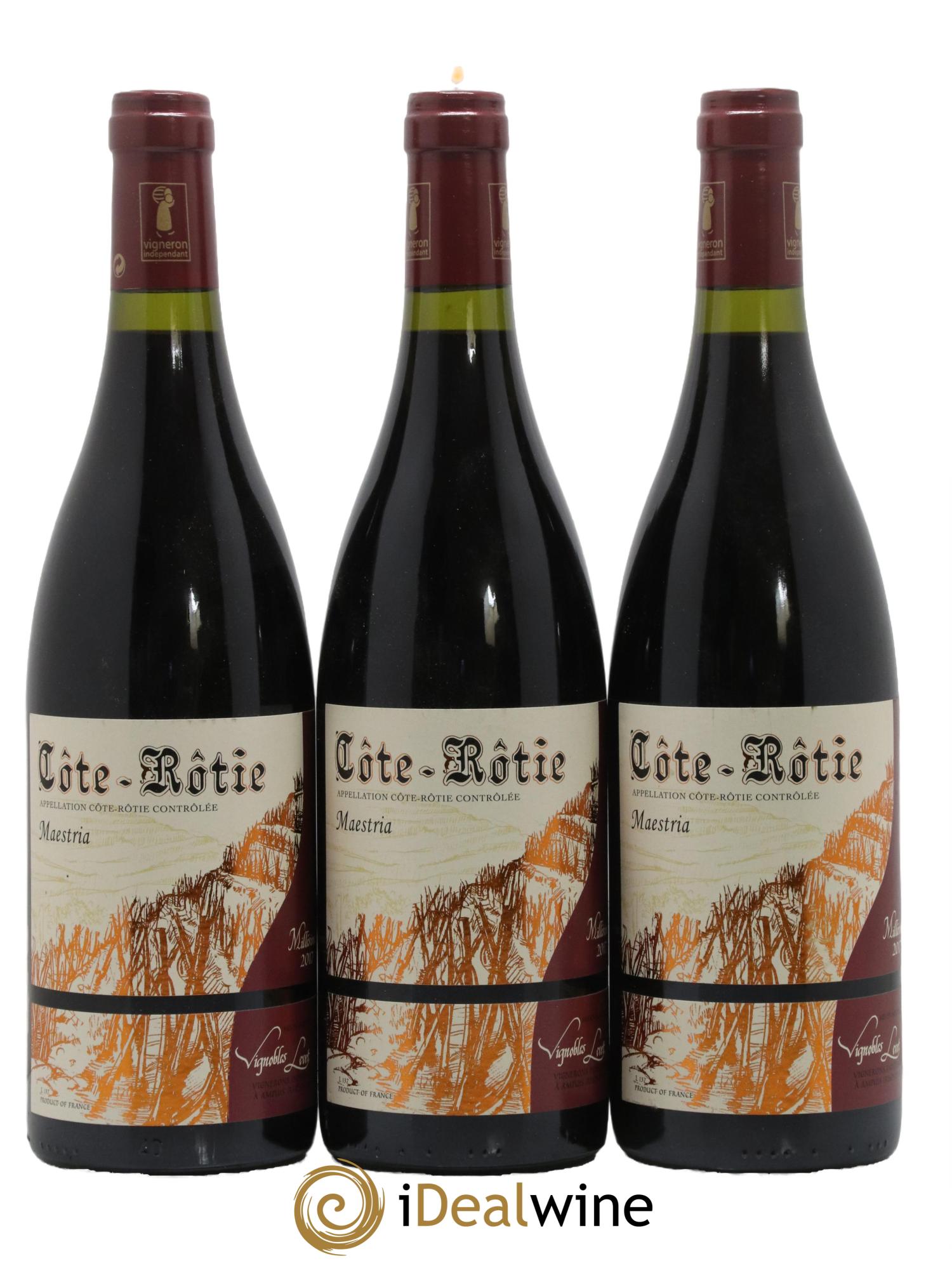 Côte-Rôtie Maestria Vignobles Levet 2017 - Lot de 3 bouteilles - 0
