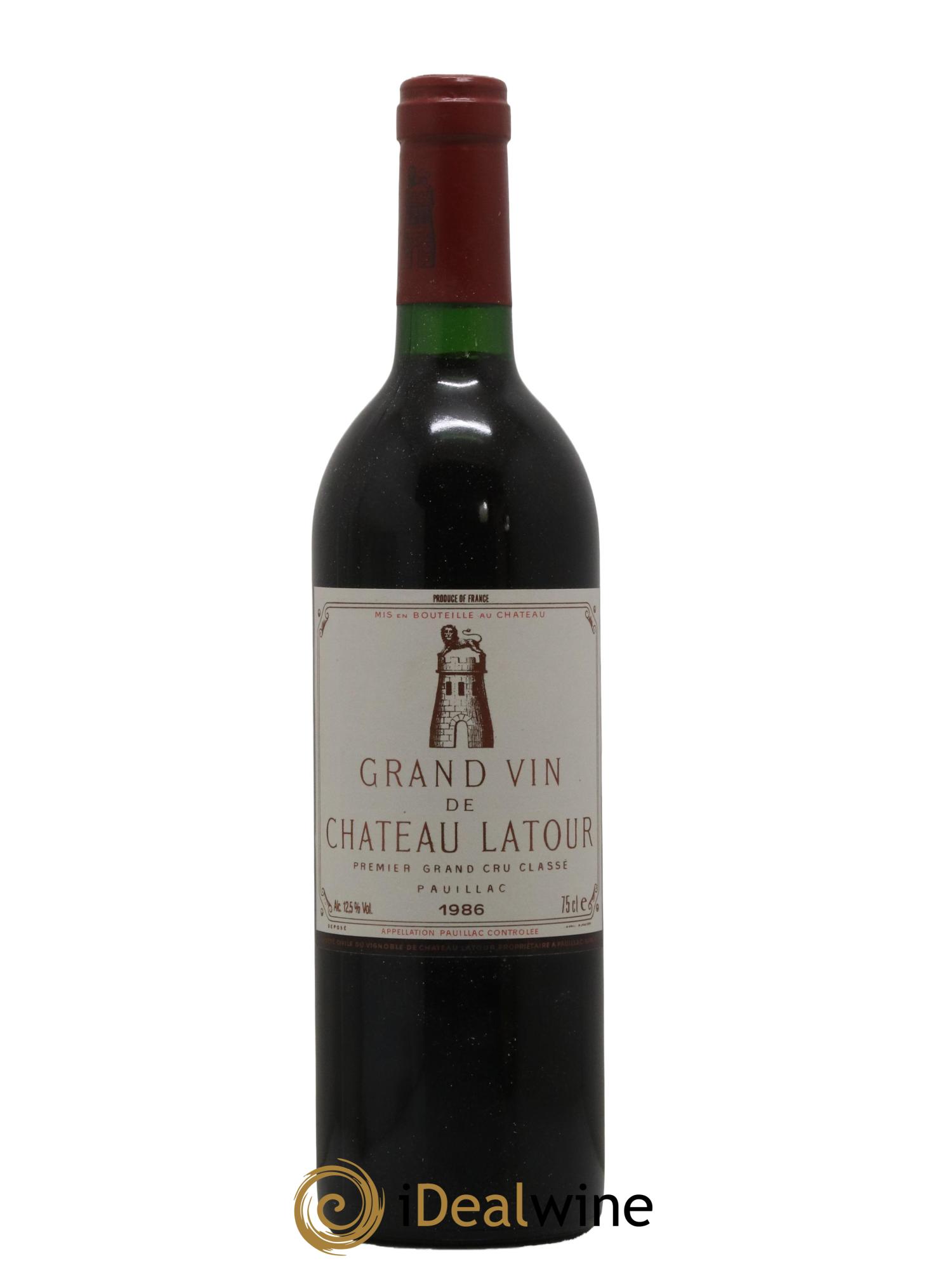 Château Latour 1er Grand Cru Classé 1986 - Lot de 1 bouteille - 0