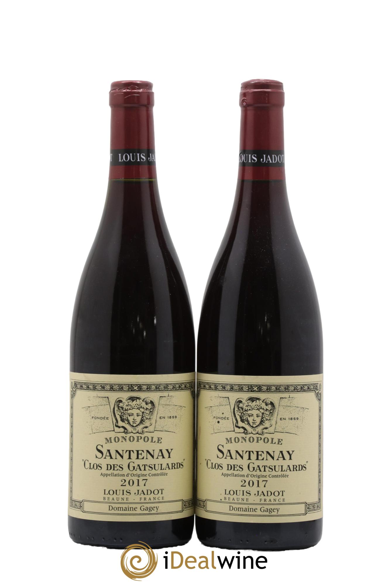 Santenay 1er Cru Clos Des Gatsulards Monopole Domaine Gaget Louis Jadot 2017 - Lot de 2 bouteilles - 0