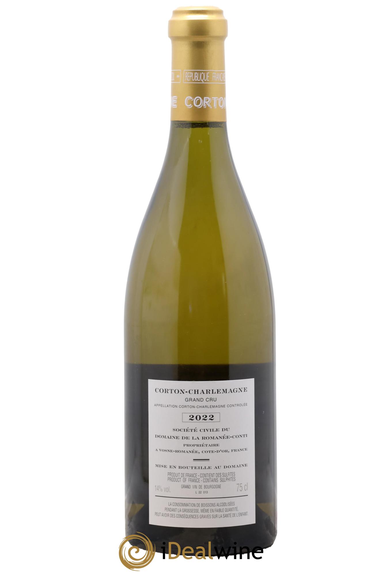 Corton-Charlemagne Grand Cru Domaine de la Romanée-Conti 2022 - Lot de 1 bouteille - 1