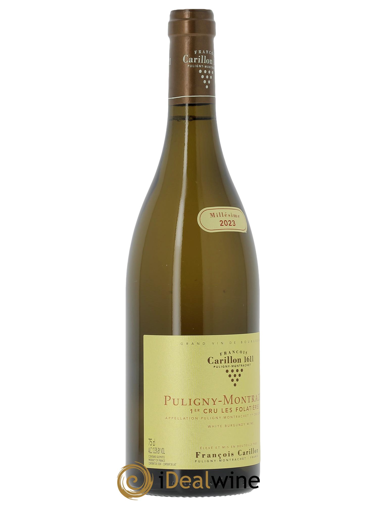 Puligny-Montrachet 1er Cru Les Folatières François Carillon  2023 - Lot de 1 bouteille - 2