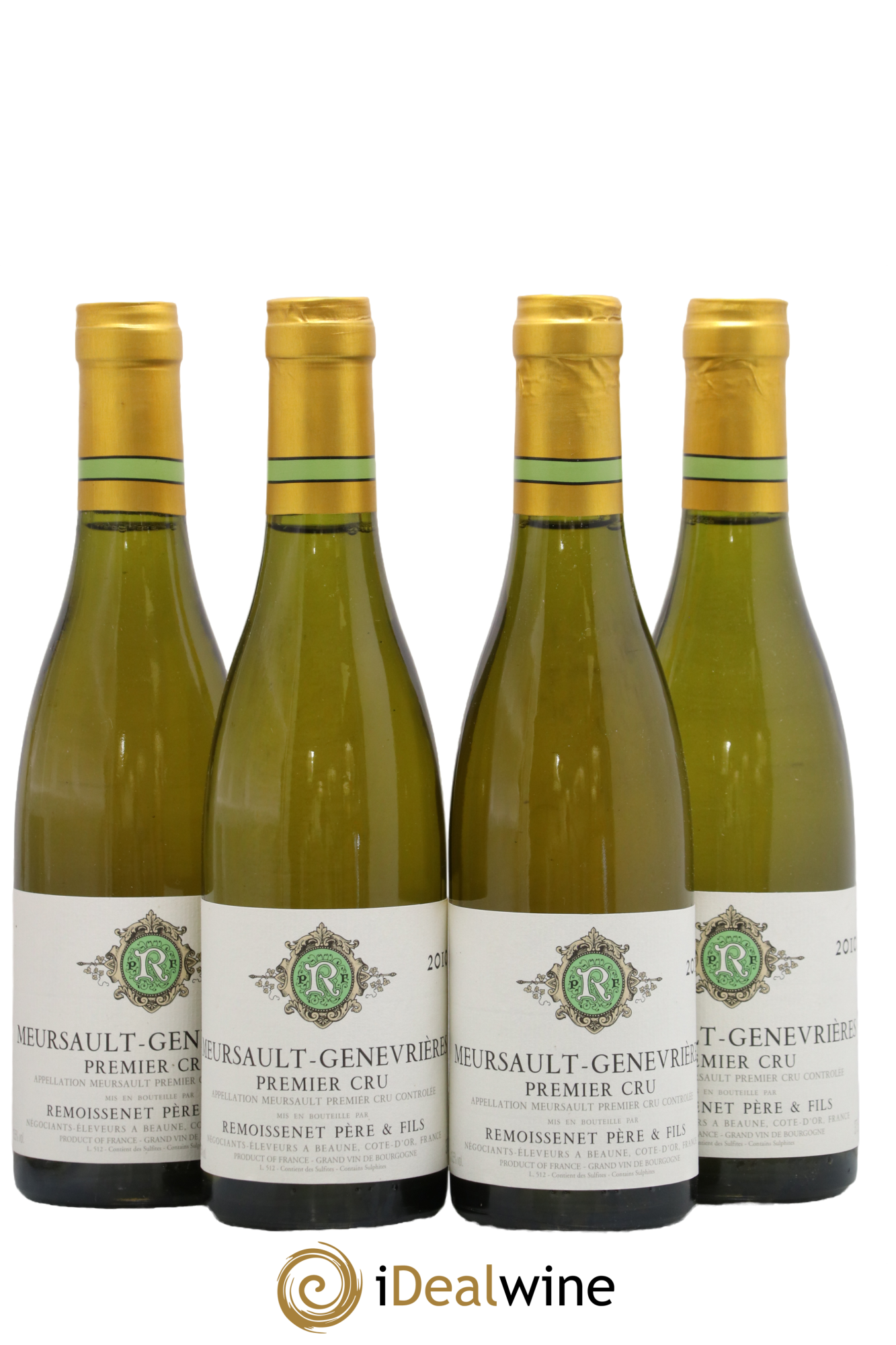 Meursault 1er Cru Genevrières Remoissenet Père et Fils 2010 - Lot de 4 demi bouteilles - 0
