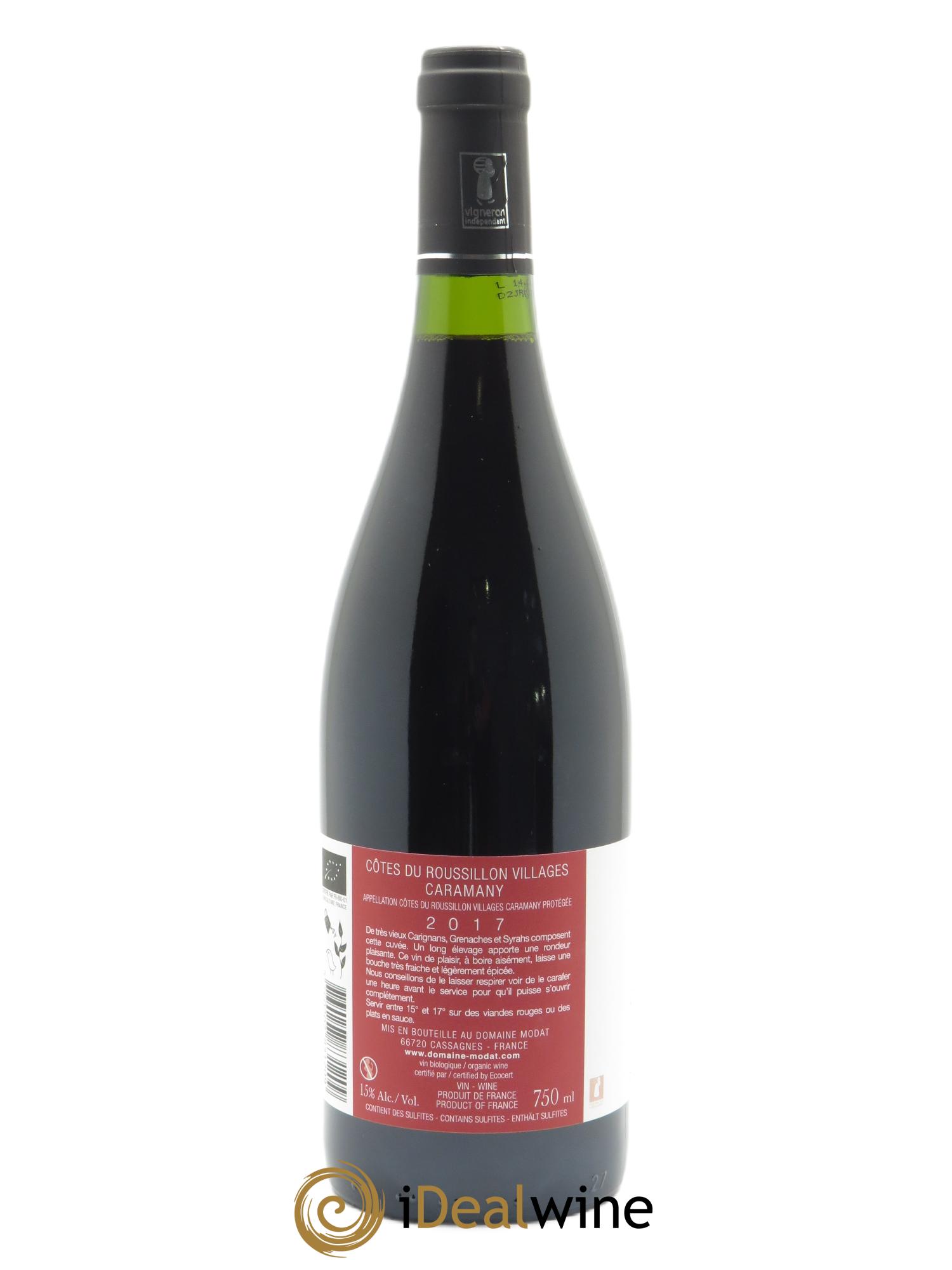 Côtes du Roussillon Villages Caramany Modat (Domaine) Sans plus attendre 2018 - Lot of 1 bottle - 1