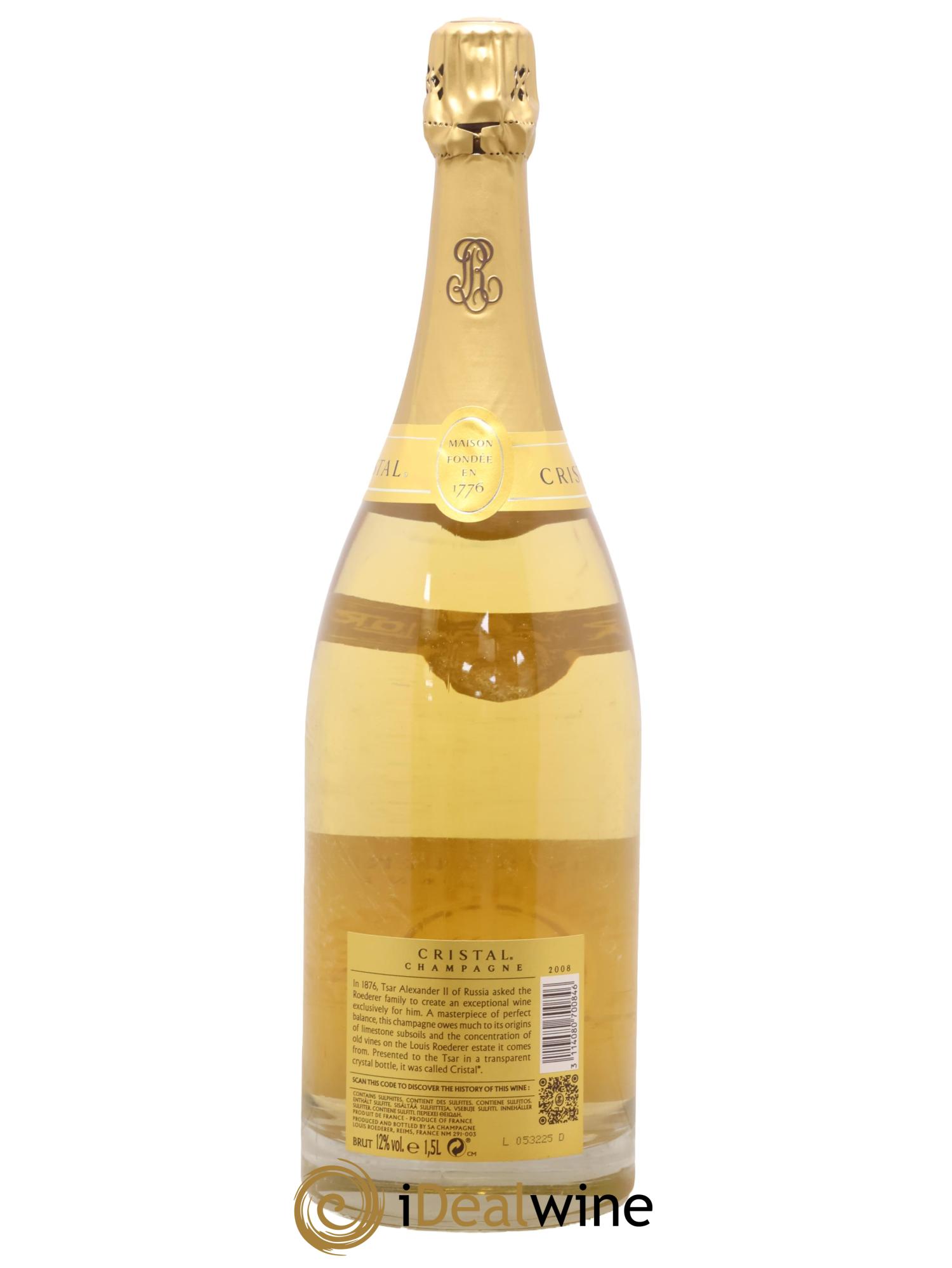 Cristal Louis Roederer  2008 - Lot de 1 magnum - 1