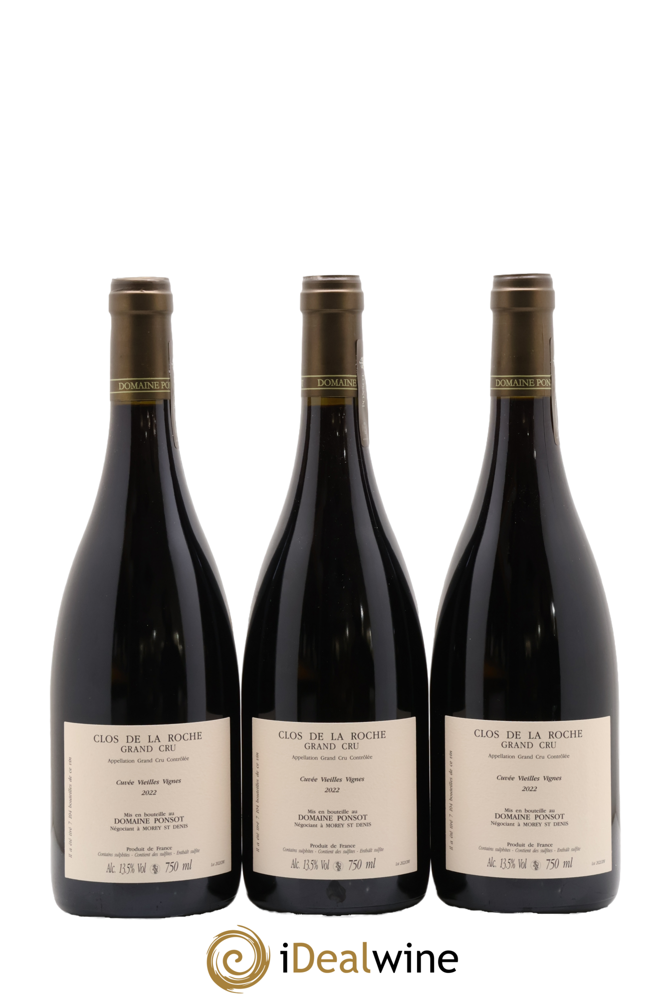 Clos de la Roche Grand Cru Vieilles Vignes Ponsot (Domaine) 2022 - Lot of 6 bottles - 2