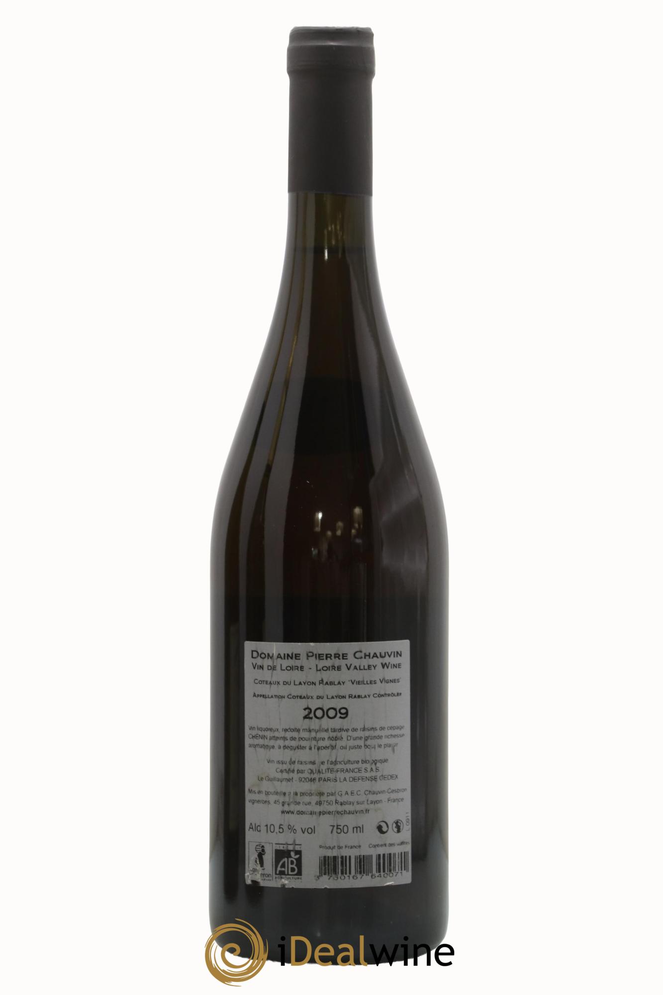 Coteaux du Layon Rablay Vieilles Vignes P. Chauvin 2009 - Lot of 1 bottle - 1