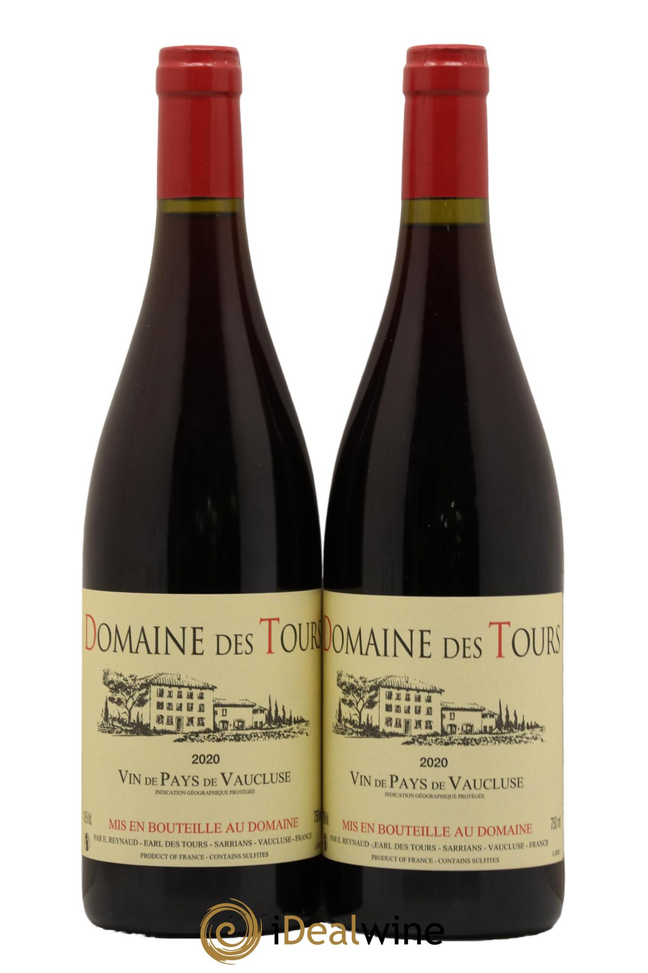 Vaucluse (Vin de Pays de Vaucluse) Domaine des Tours Emmanuel Reynaud 2020 - Lot de 2 bouteilles - 0