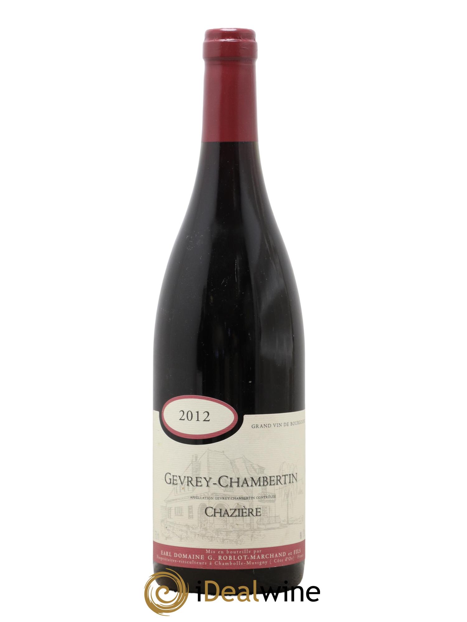 Gevrey-Chambertin Chazières Domaine Roblot-Marchand 2012 - Lot de 1 bouteille - 0