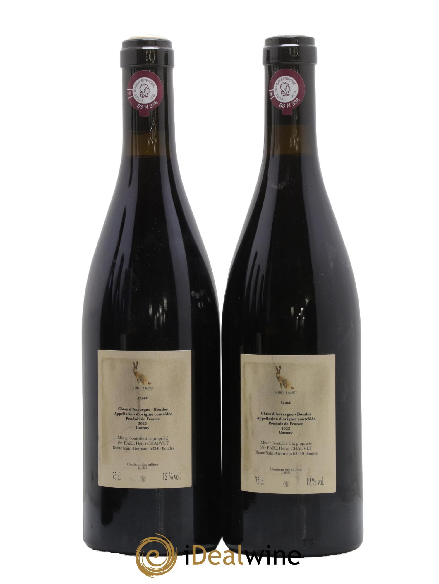 Vin de France Rouge Henri Chauvet 2022 - Lotto di 2 bottiglie - 1