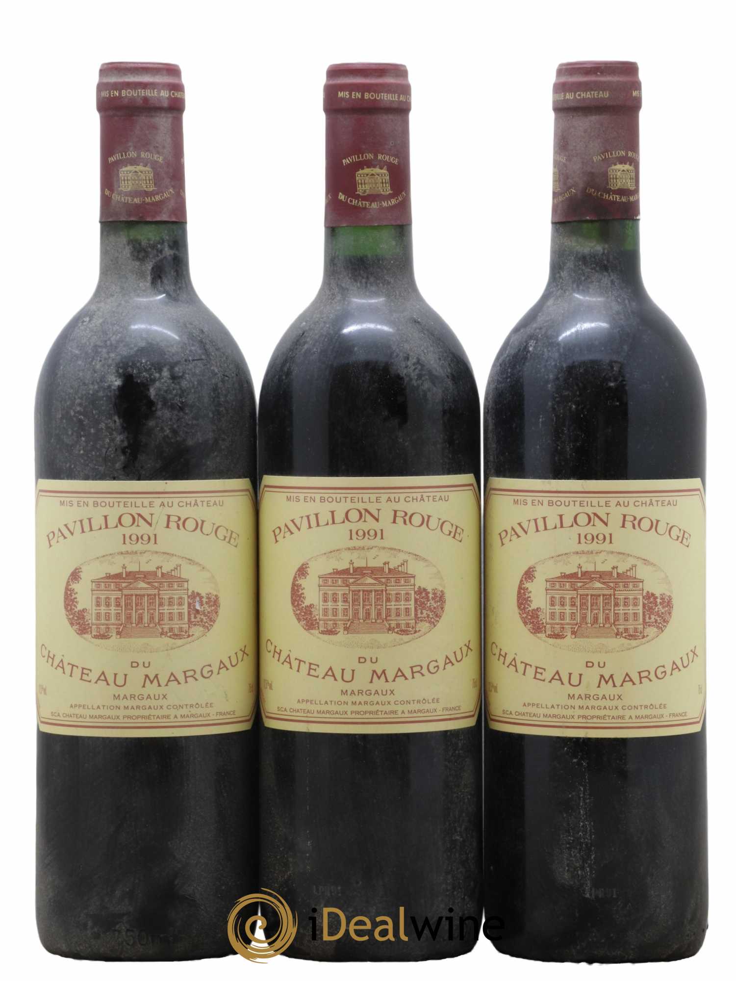 Pavillon Rouge du Château Margaux Second Vin 1991 - Lot de 3 bouteilles - 0