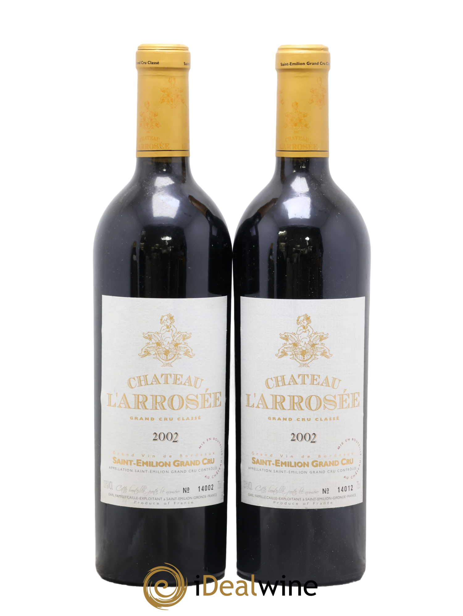 Château l' Arrosée Grand Cru Classé 2002 - Lot de 2 bouteilles - 0
