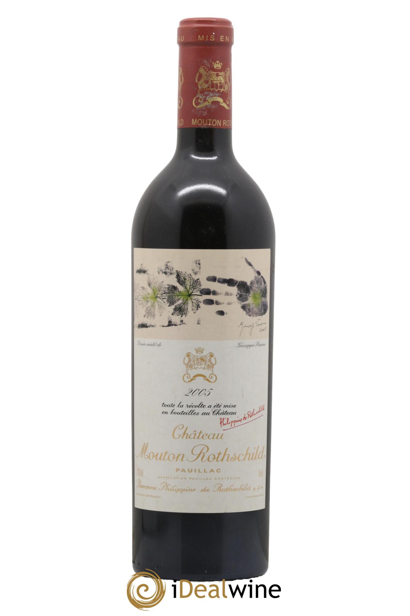 Château Mouton Rothschild 1er Grand Cru Classé 2005 - Lot de 1 bouteille - 0