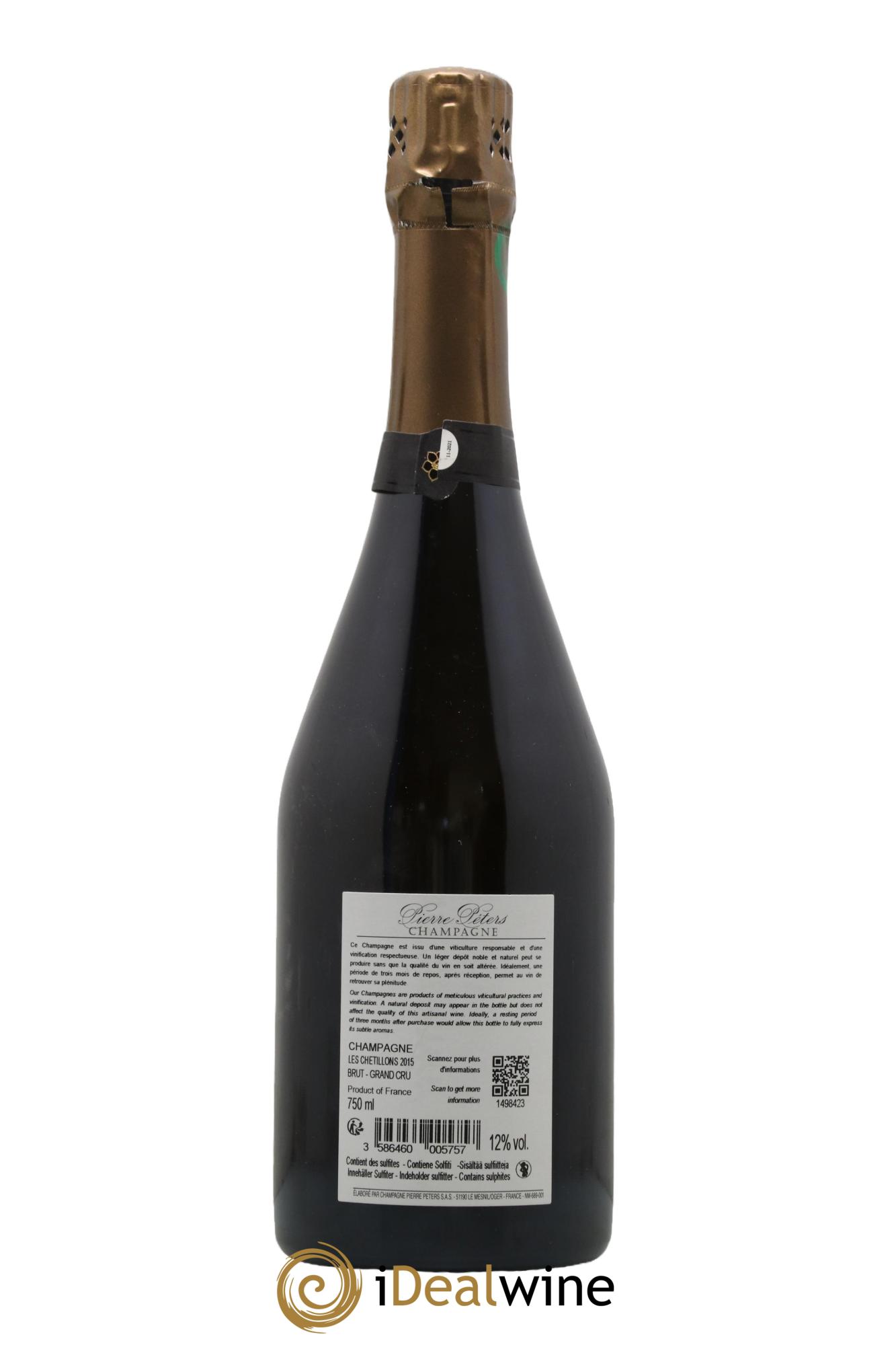 Cuvée Spéciale les Chétillons Blanc de Blancs Brut Pierre Péters  2015 - Lotto di 1 bottiglia - 1