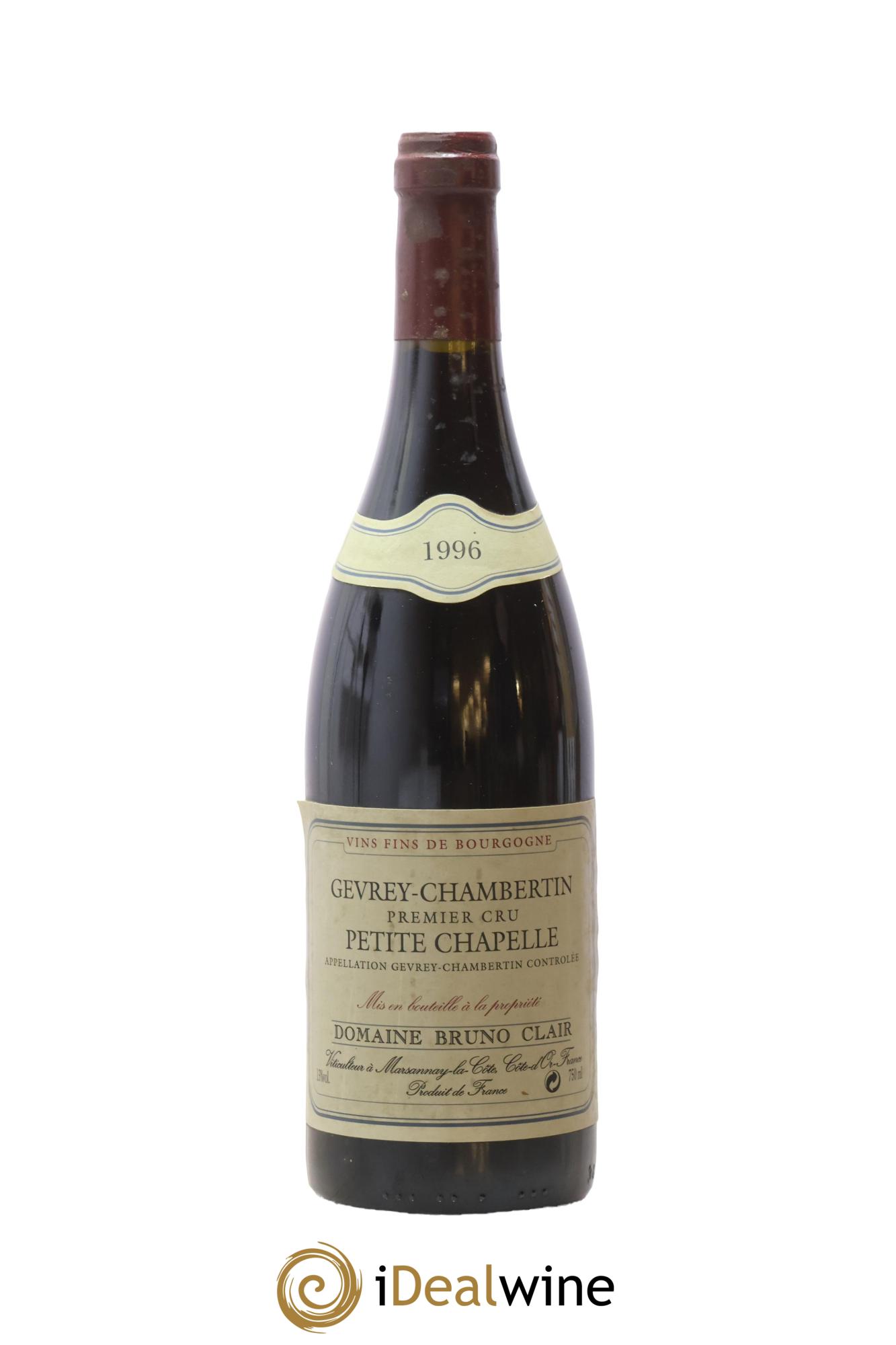 Gevrey-Chambertin 1er Cru Petite Chapelle Bruno Clair (Domaine) 1996 - Posten von 1 Flasche - 0