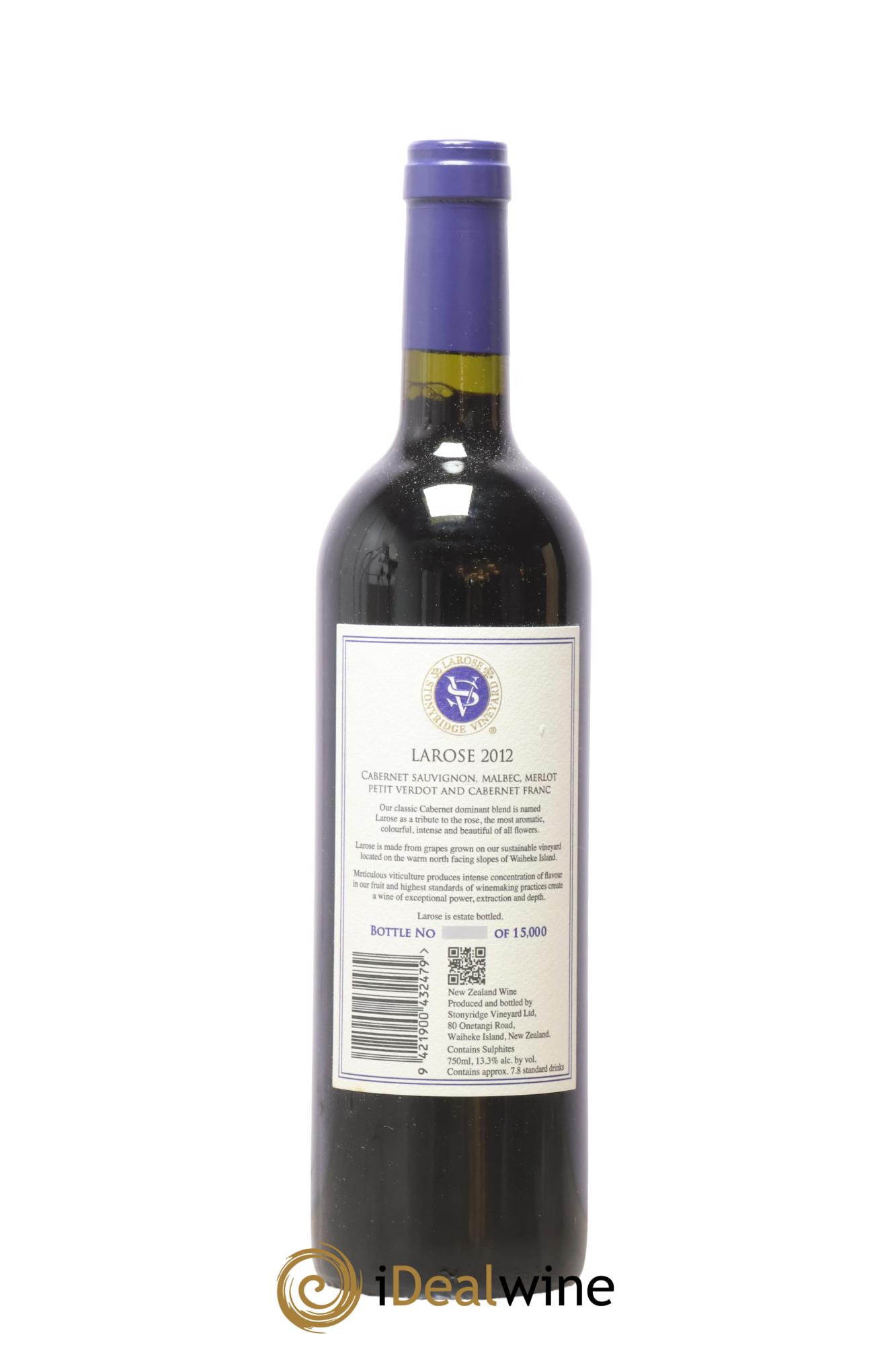 Nouvelle-Zelande Waiheke Island Larose Stonyridge Vineyard 2012 - Lot of 1 bottle - 1