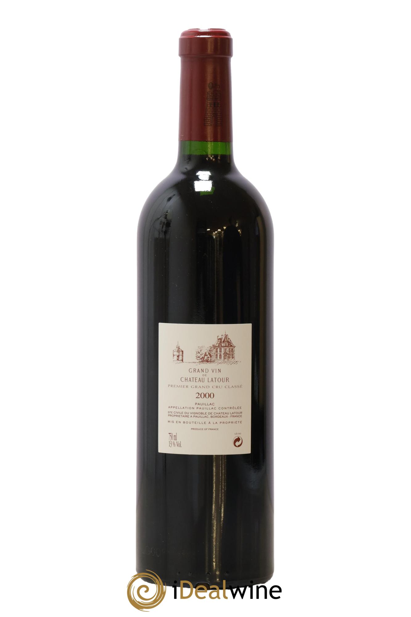 Château Latour 1er Grand Cru Classé 2000 - Lot de 1 bouteille - 1