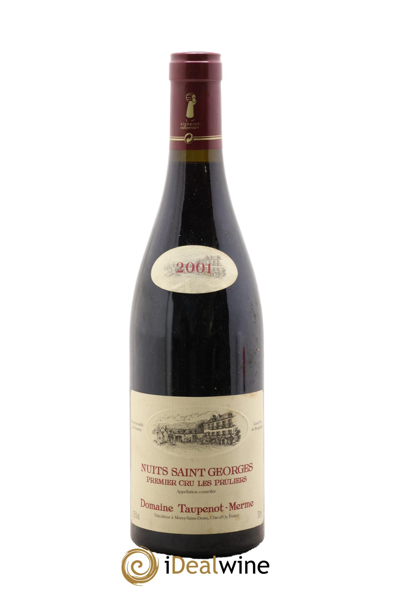 Nuits Saint-Georges 1er Cru Les Pruliers Taupenot-Merme 2001 - Lot de 1 bouteille - 0