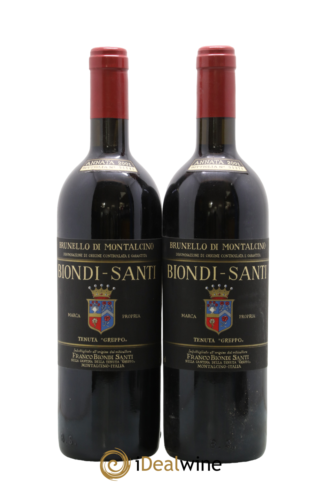 Brunello di Montalcino DOCG Biondi-Santi Tenuta Greppo 2001 - Lot de 2 bouteilles - 0
